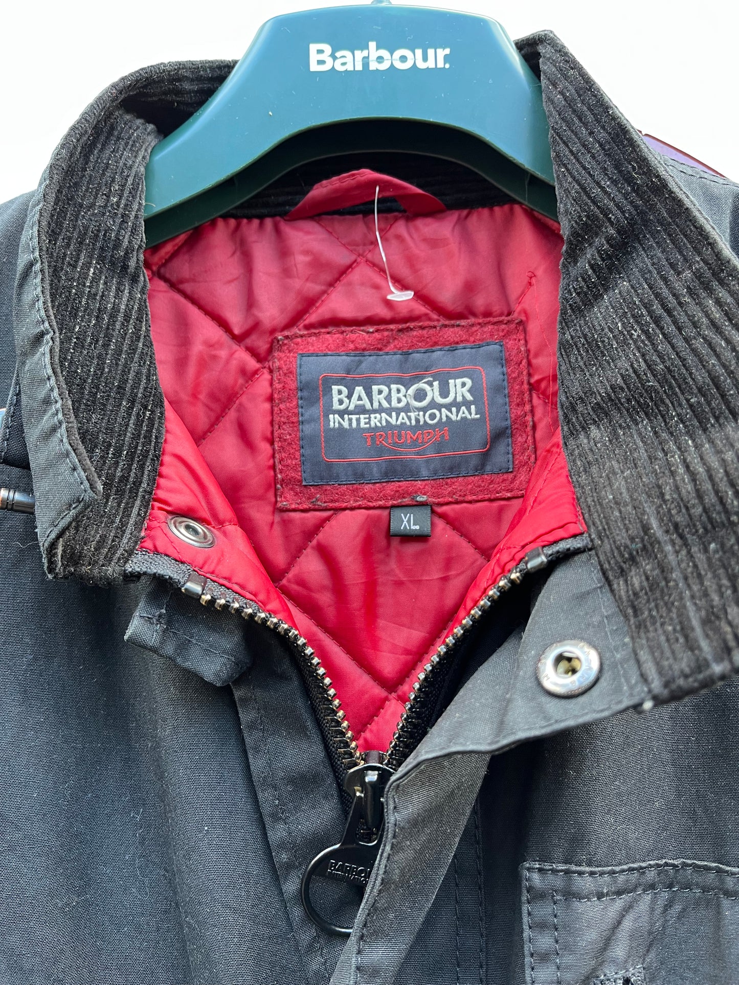 Giacca Barbour International Triumph A7 nero XLarge - Man Motorcycle Waxed Jacket size xl