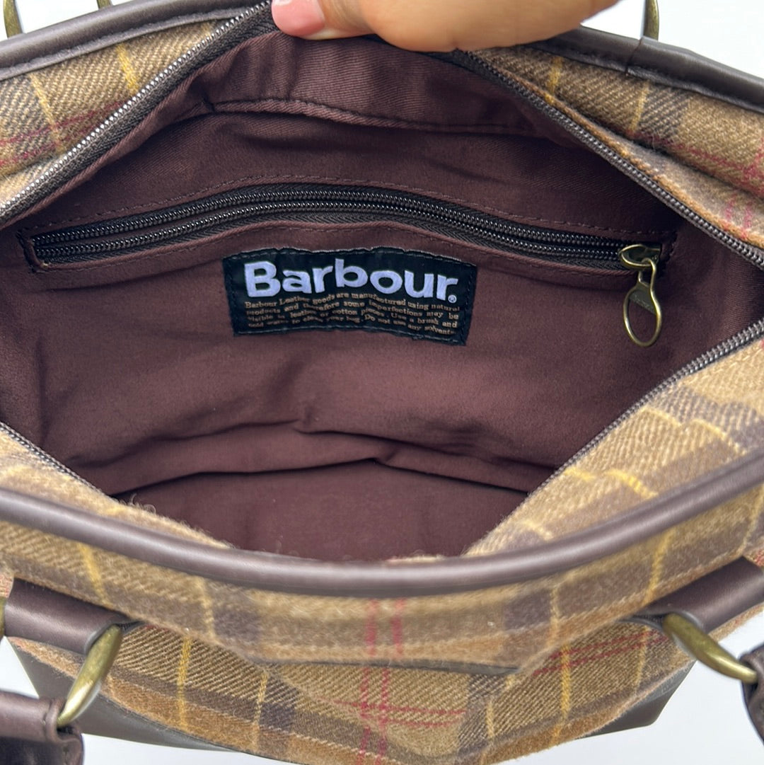 Borsa Barbour inverno tartan marrone - Winter Lady medium Tote