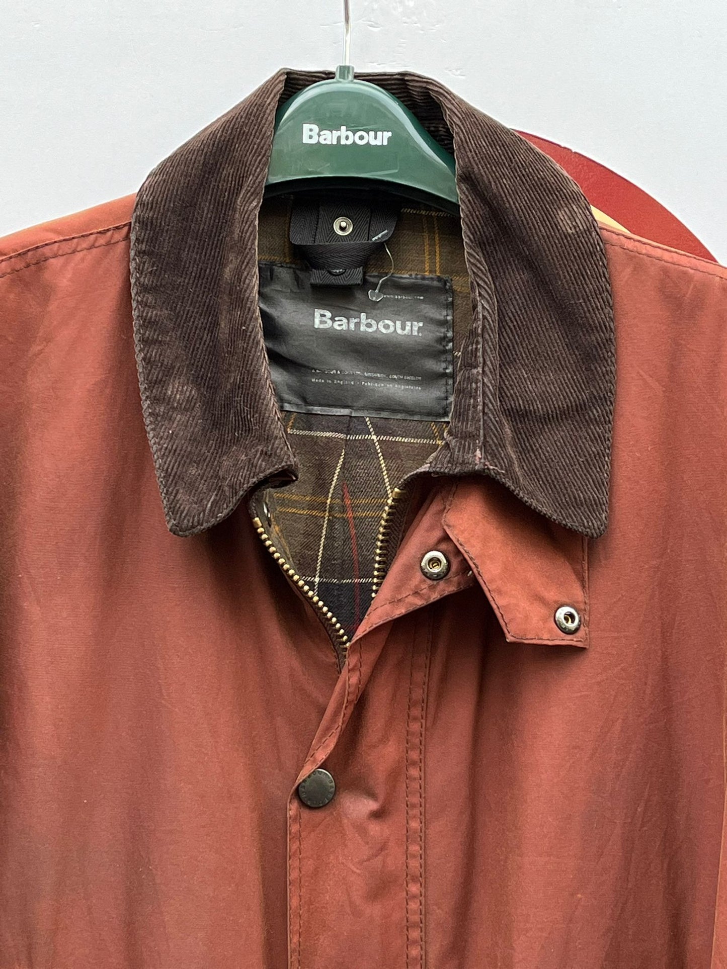 Giacca Barbour Fontainbleau ruggine C46/117 cm - Man rust waxed jacket size XL