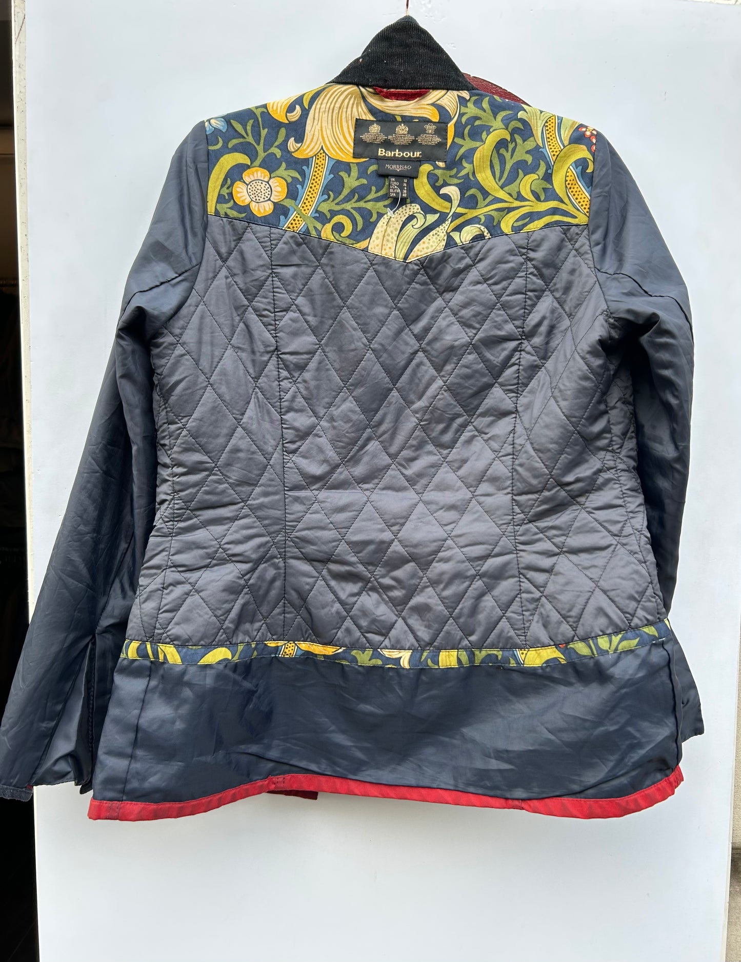 Barbour Giacca corta rossa donna Tg. 40 Morris Red Wax Utility Jacket Size UK10
