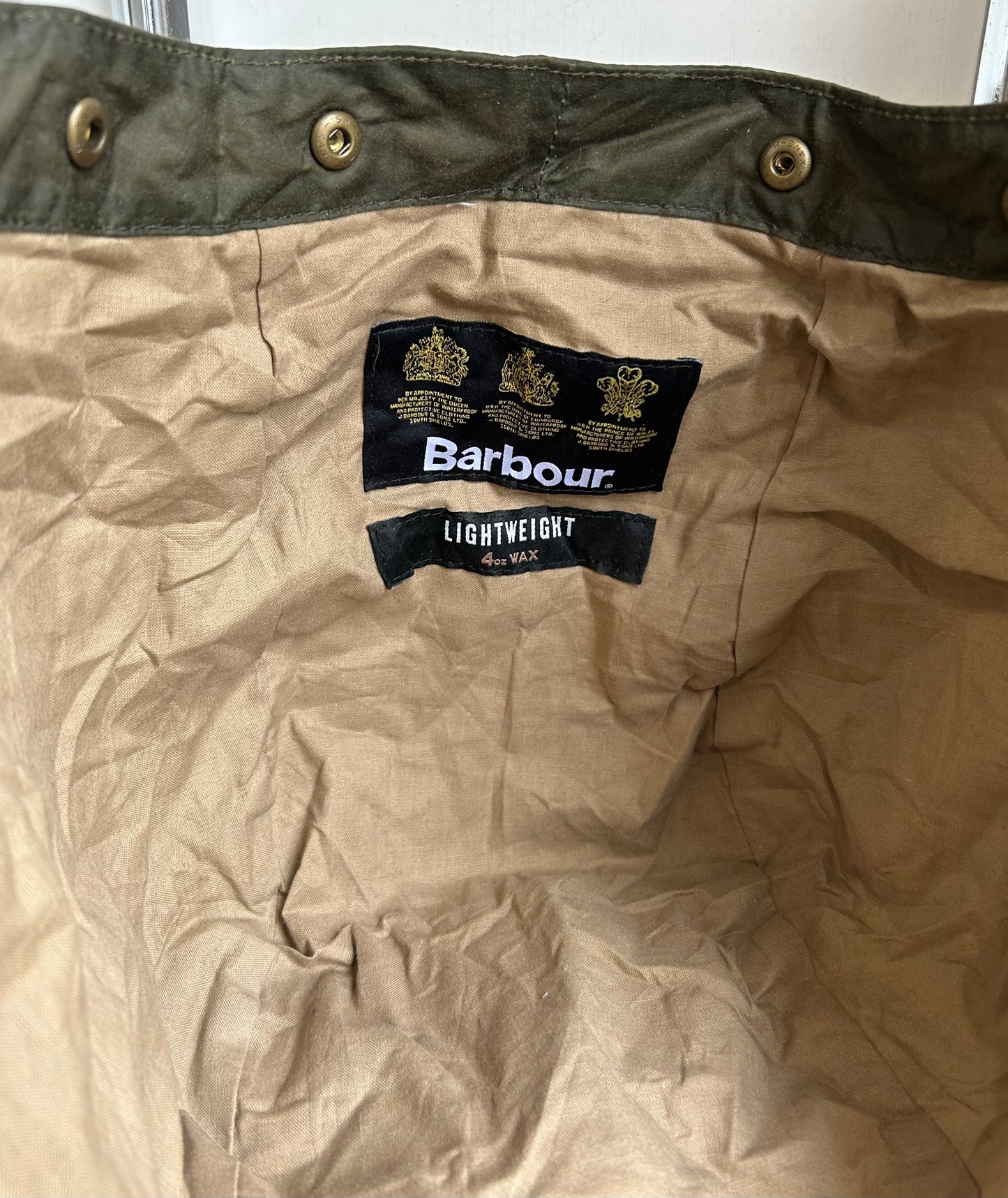 Cappuccio Barbour vintage verde cerato Taglia Unica - Barbour Olive Waxed Hood