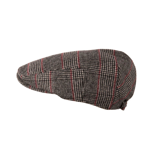 Coppola nuova inglese in lana grigia a fantasia - New English Grey Wool Flat cap One size