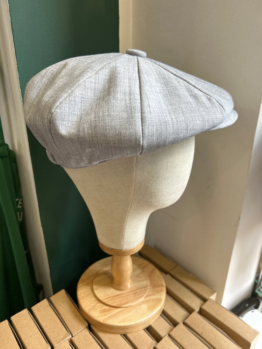 Coppola a otto spicchi in cotone grigio chiaro taglia unica -Eight Panel cap light grey one size - Shop In London