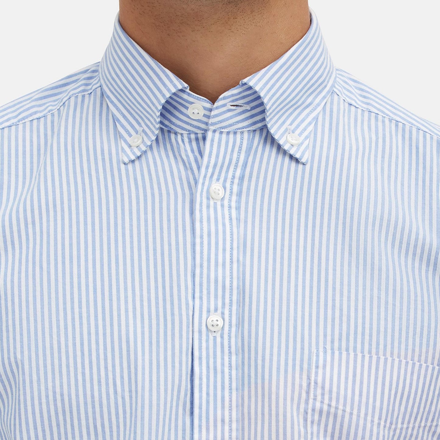 Camicia Bradford in cotone tessuto Oxford a righe celeste by B.D. BAGGIES