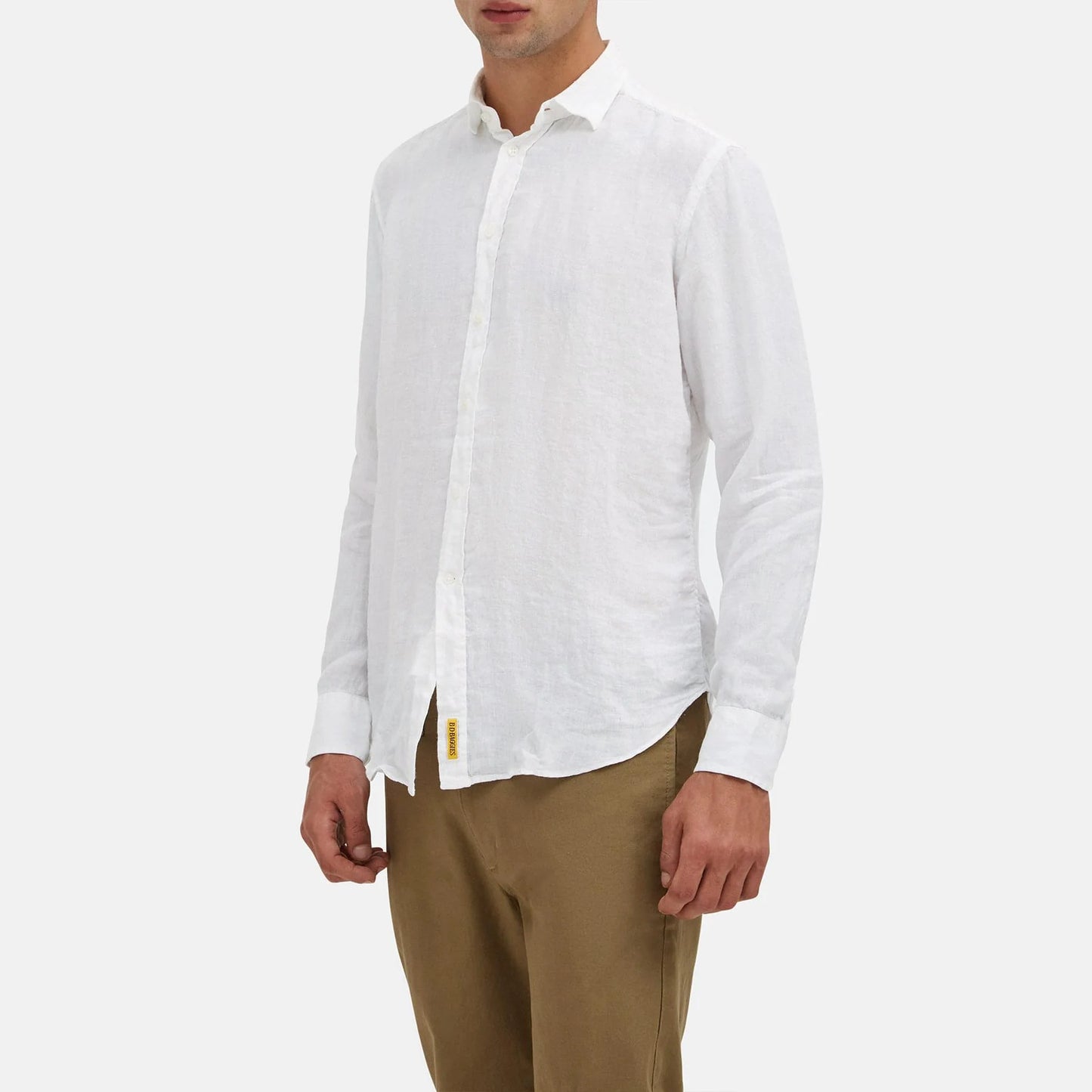 Camicia bianca in lino modello Bradford slim fit by B.D. BAGGIES