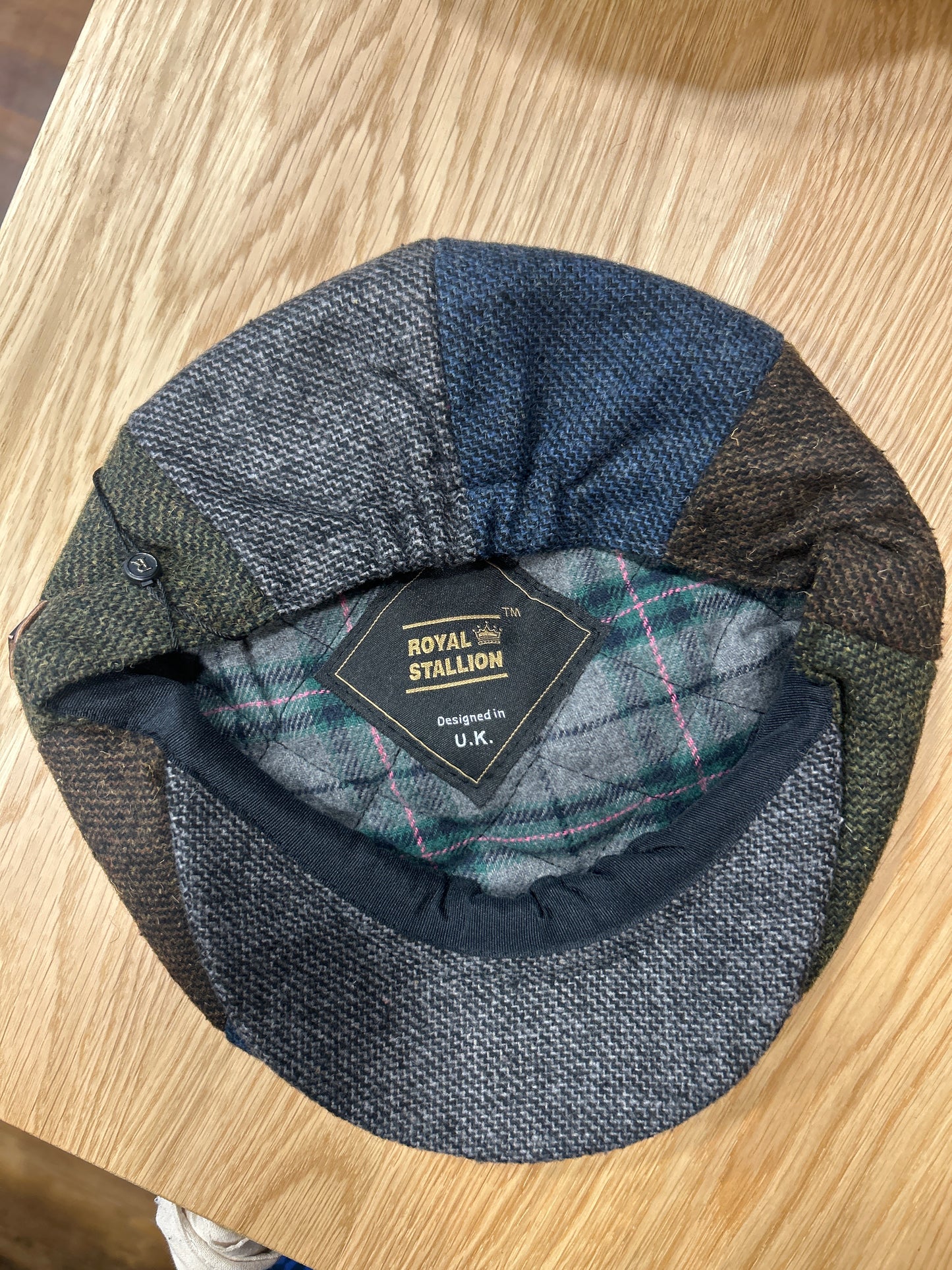 Coppola nuova inglese in lana a otto spicchi multicolore - Eight panel wool multicolor cap