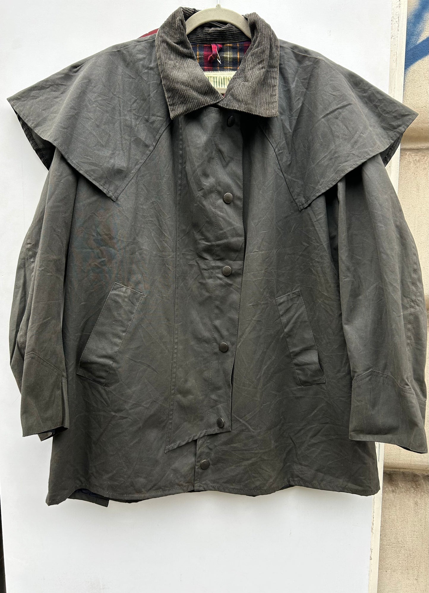 RARO Barbour Backhouse Nero C42/107cm Riding short Black Wax Jacket Large