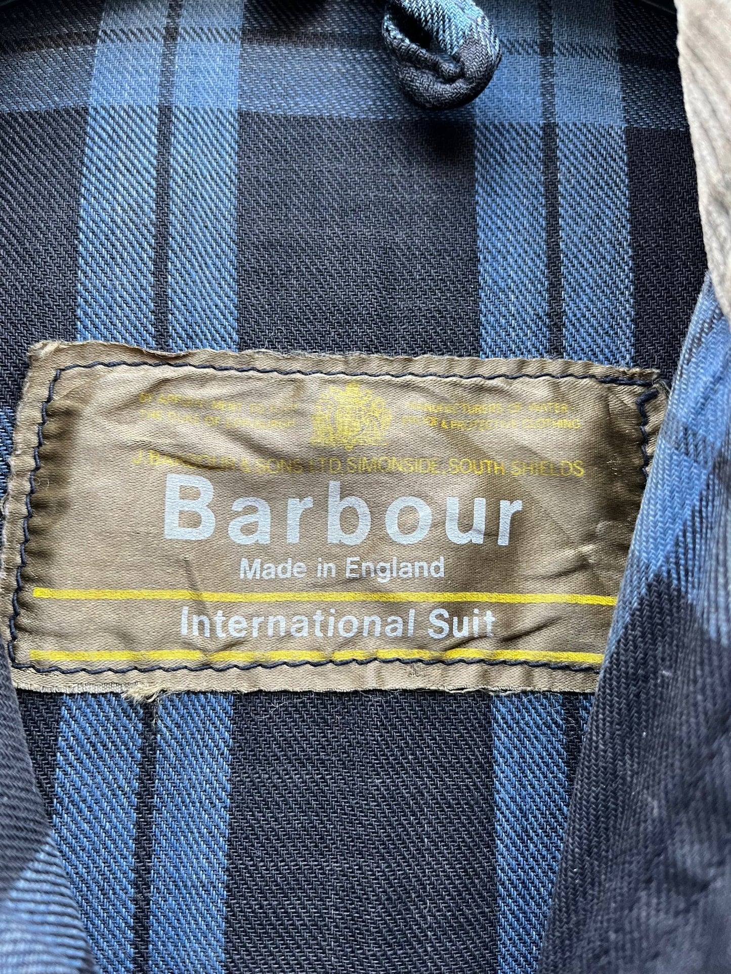 RARE Barbour Black International Suit Gold Label jacket A7 C44/c46 cm L/XLarge