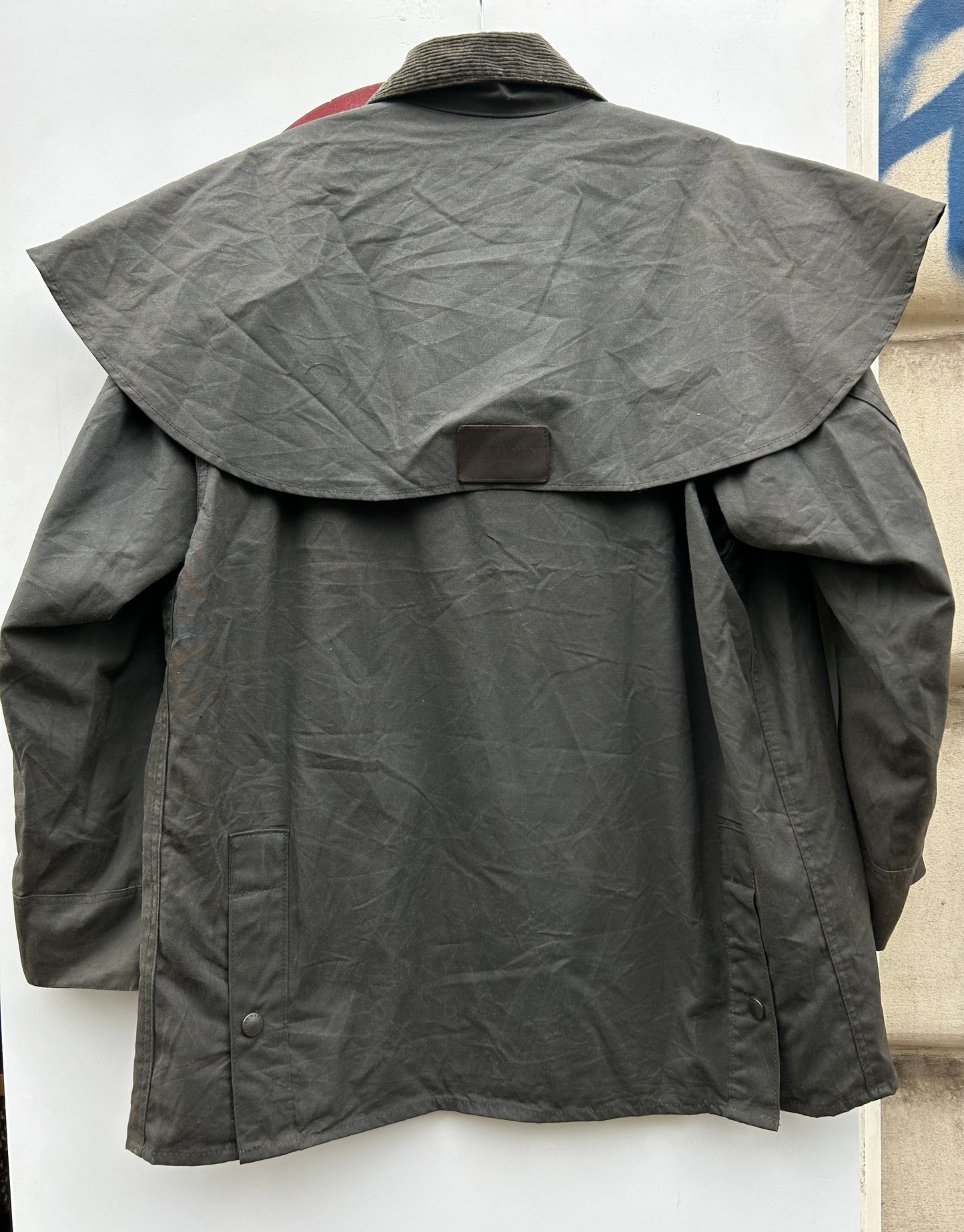 RARO Barbour Backhouse Nero C42/107cm Riding short Black Wax Jacket Large