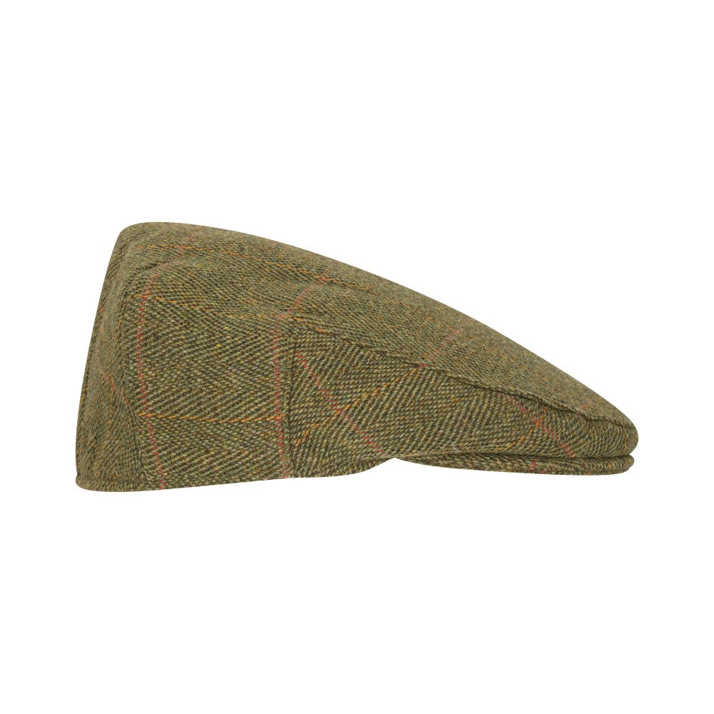 Coppola in Tweed verde scuro impermeabile - New Cambridge Tweed Cap Flat