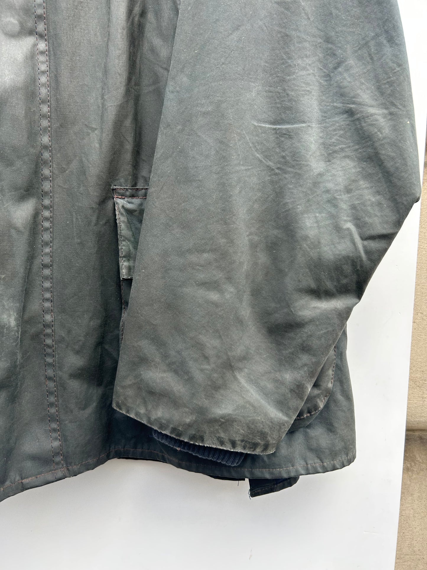 Barbour Giacca Bedale Blu Vintage C52/132 CM XXXL Navy Waxed Bedale Jacket