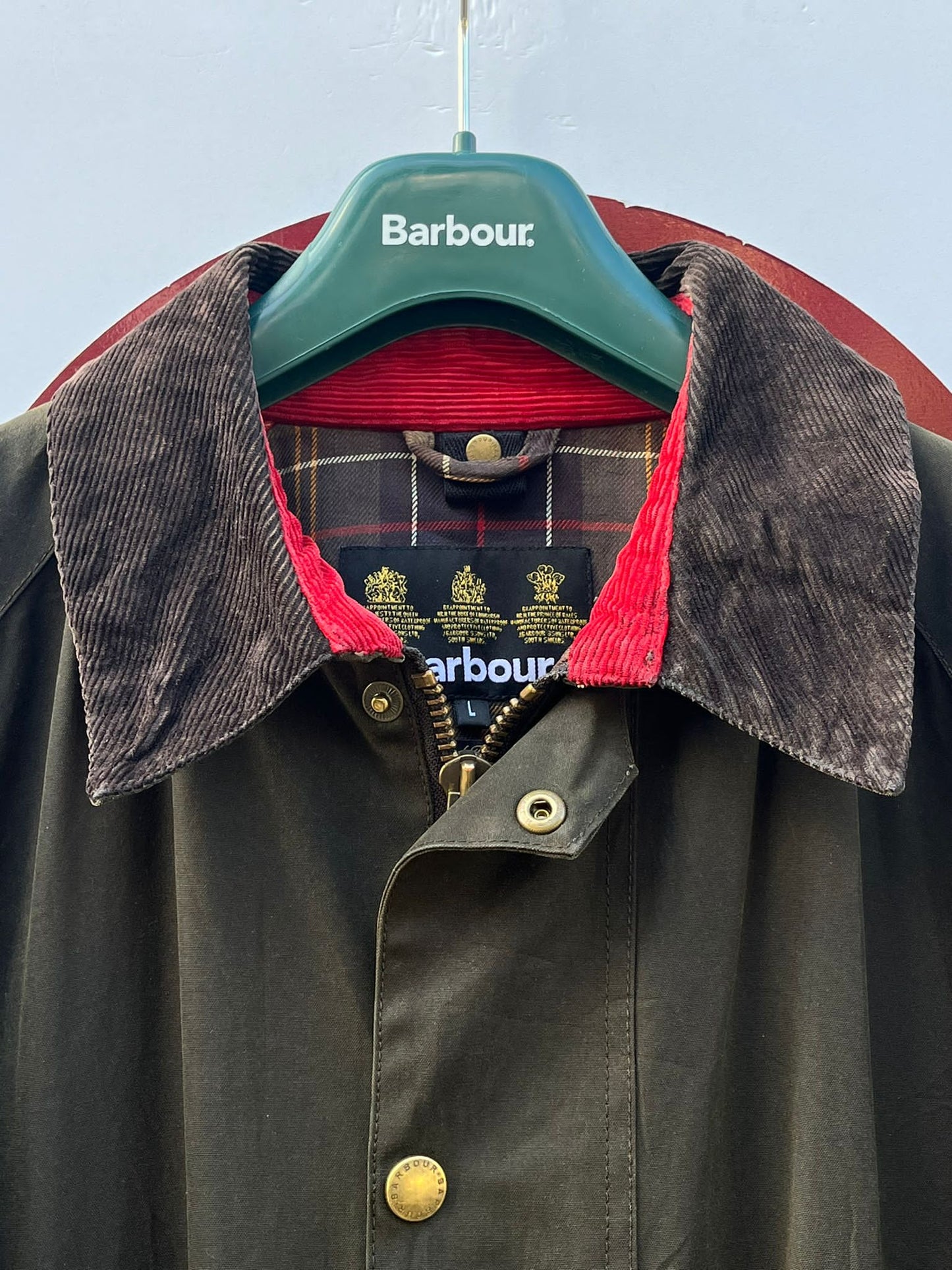 RARA Giacca Barbour Verde Cerata Large - Man Green waxed jacket Size large