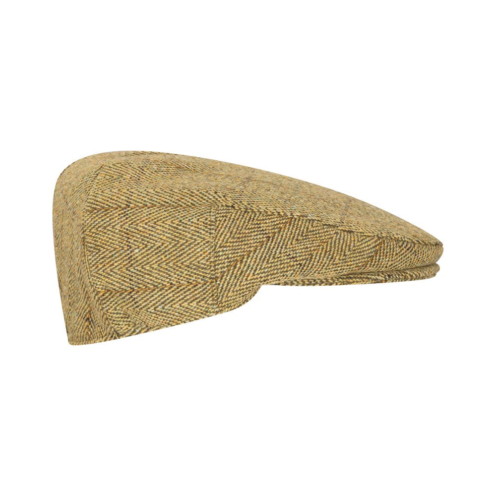 Coppola in Tweed verde chiara lana e impermeabile - New Cambridge Wool Tweed Flat Cap