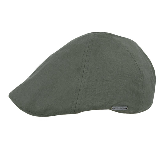Coppola nuova inglese in lino verde scuro - New English Duckbill linen military green - Shop In London