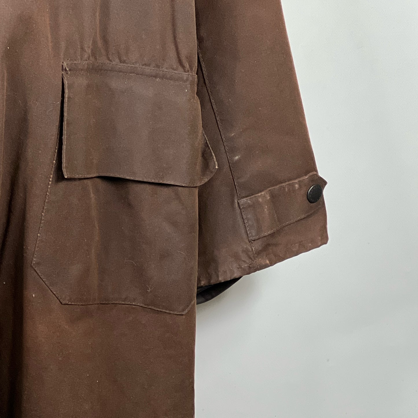 RARO Cappotto Barbour STOCKMAN marrone Large Man Brown wax Long Coat Size L