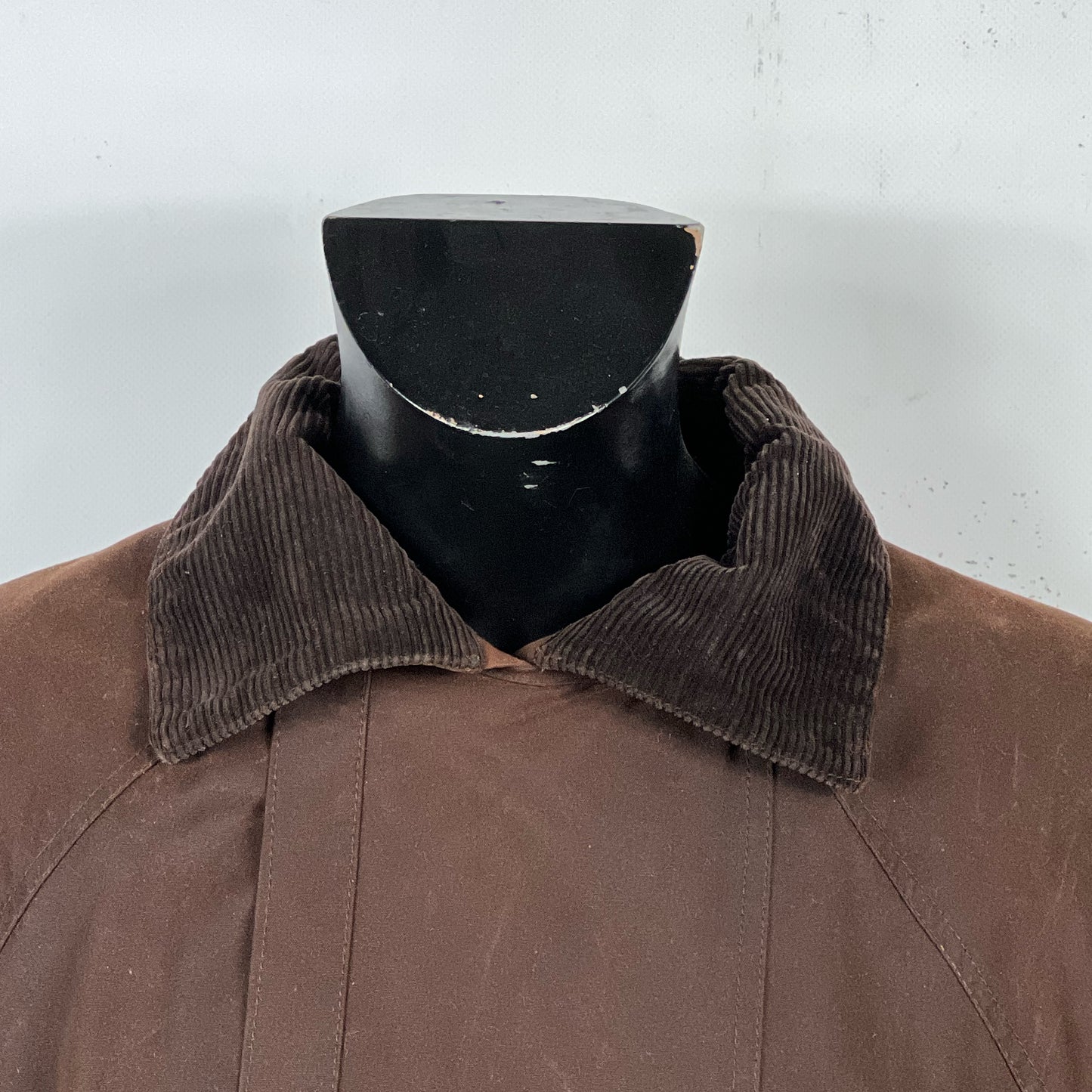 RARO Cappotto Barbour STOCKMAN marrone Large Man Brown wax Long Coat Size L