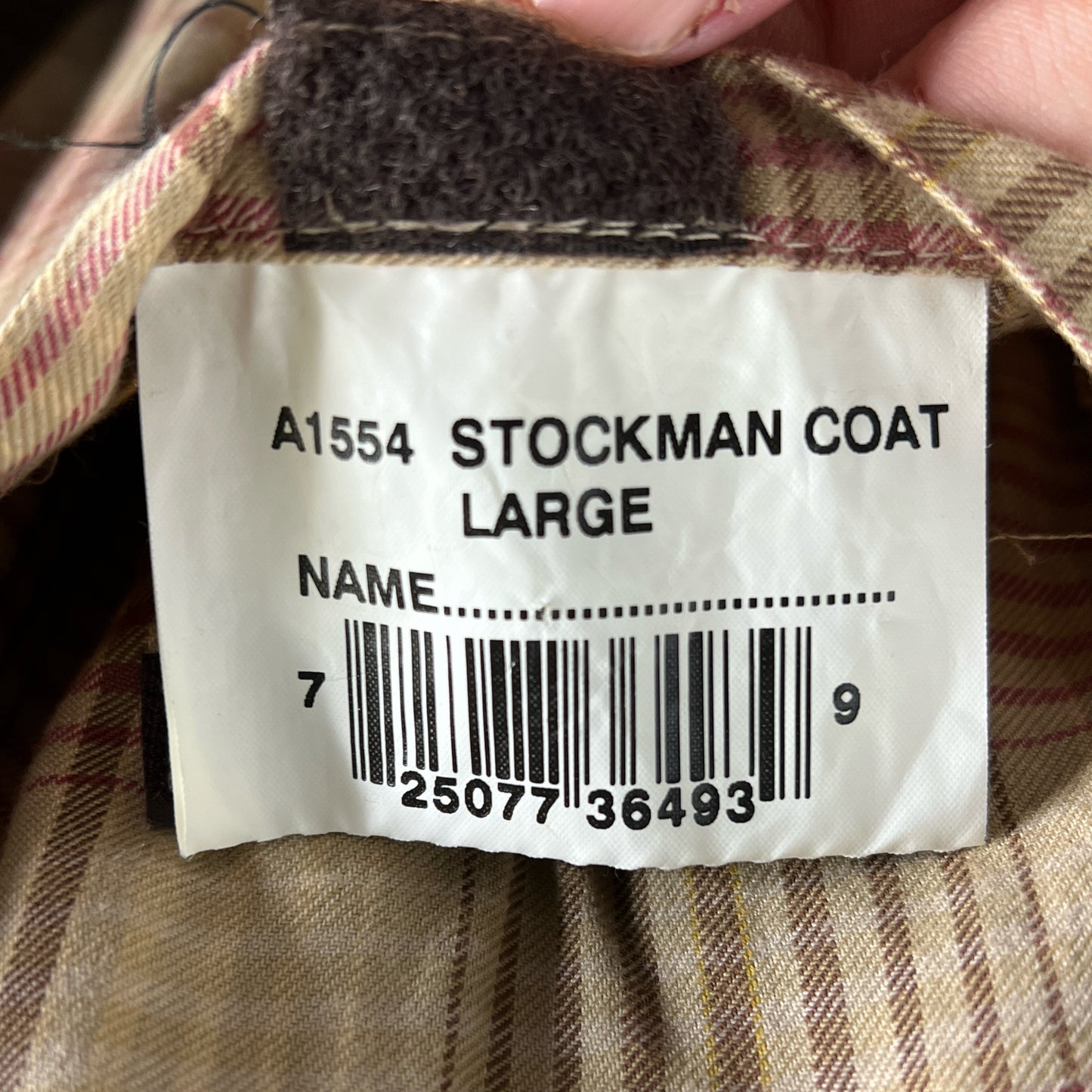 RARO Cappotto Barbour STOCKMAN marrone Large Man Brown wax Long Coat Size L