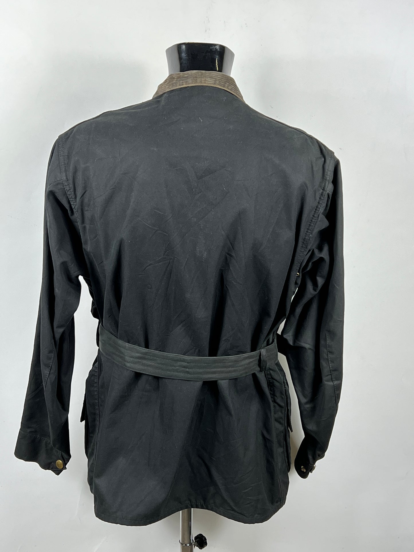 RARO Barbour International nero uomo Large C42/107cm - Black Wax International Jacket C42 Size L