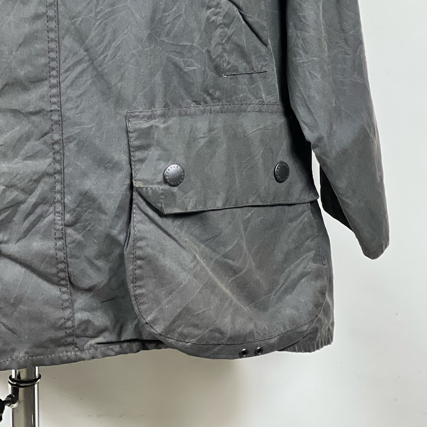 Barbour Giacca Beaufort vintage blu C50/127cm Navy Wax Beaufort jacket XXL