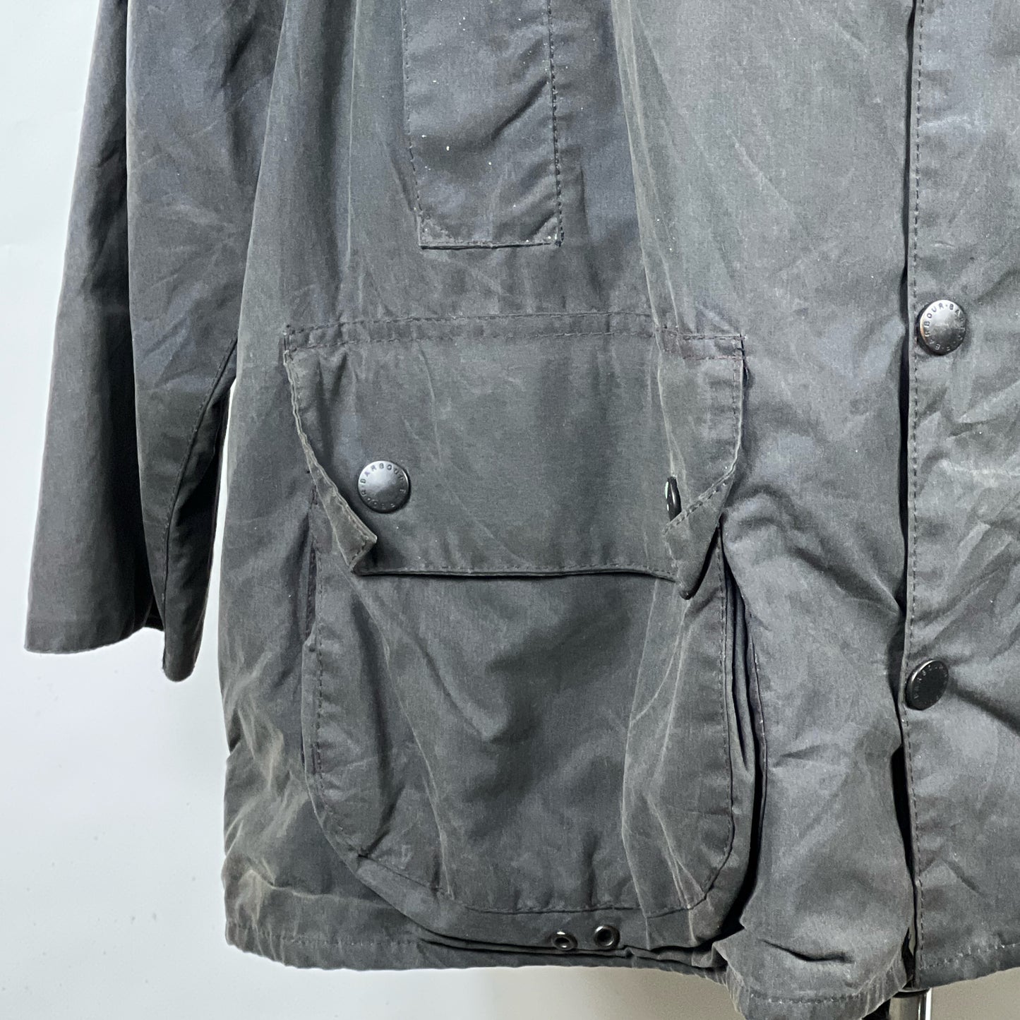 Barbour Giacca Beaufort vintage blu C50/127cm Navy Wax Beaufort jacket XXL