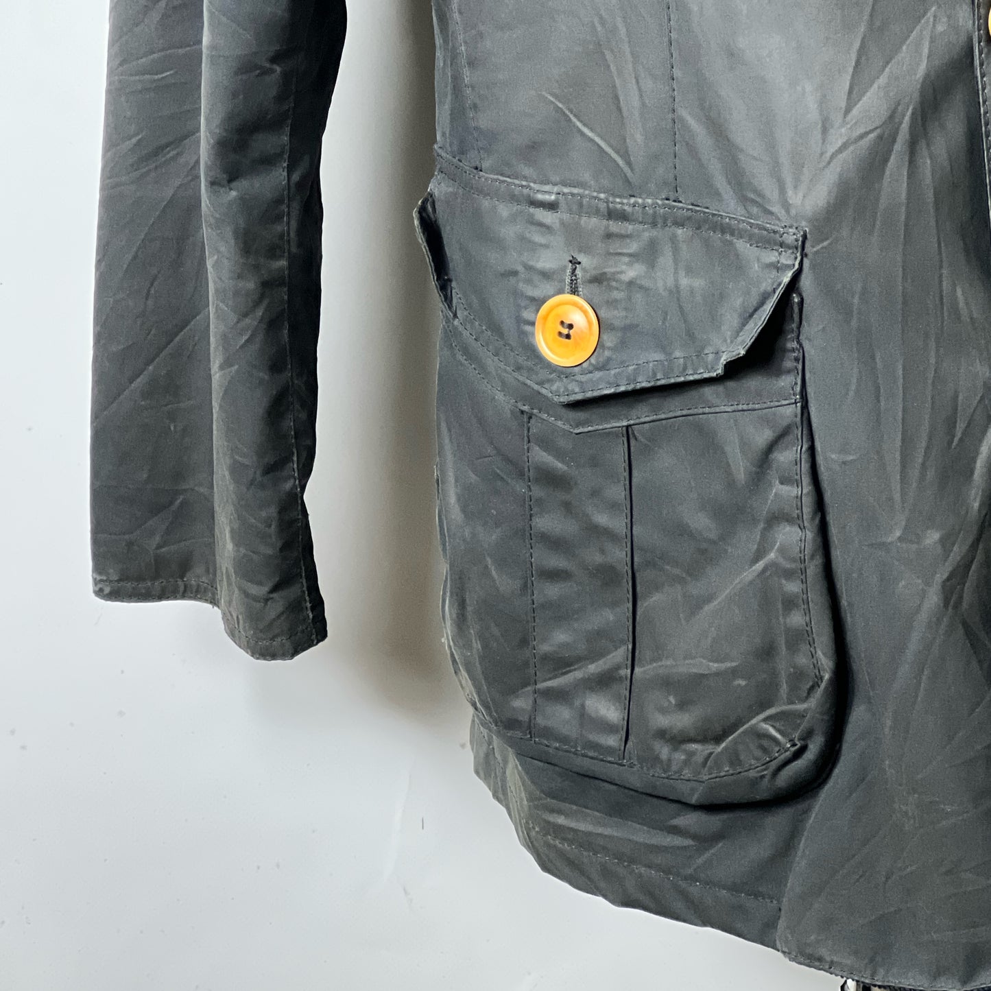 Giacca Barbour da uomo blu recente Kempt XL - Navy Wax man Jacket Size XL