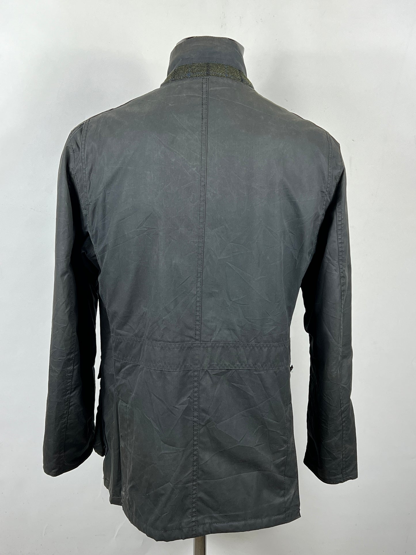 Giacca Barbour da uomo blu recente Kempt XL - Navy Wax man Jacket Size XL