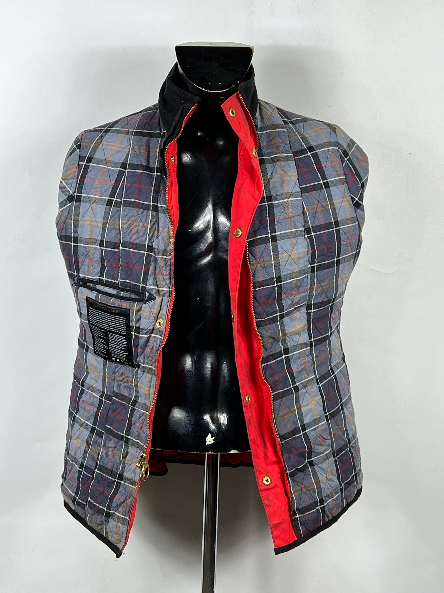 Barbour Giacca corta rossa donna Tg. 42 SMU Red Wax Utility Jacket Size UK14