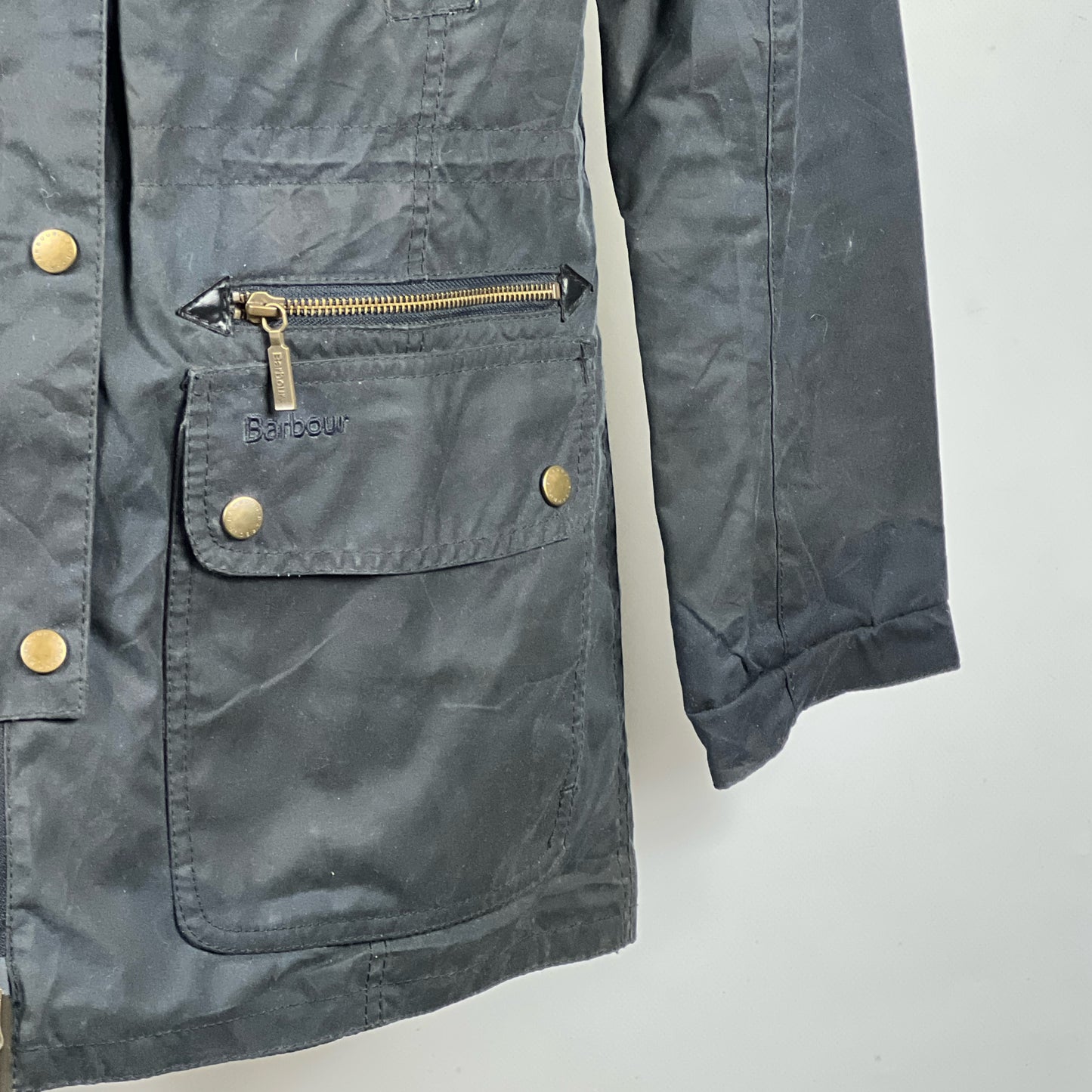 Parka Barbour Donna blu imbottita UK14 -Lady navy jacket size UK14 tg. 42/44