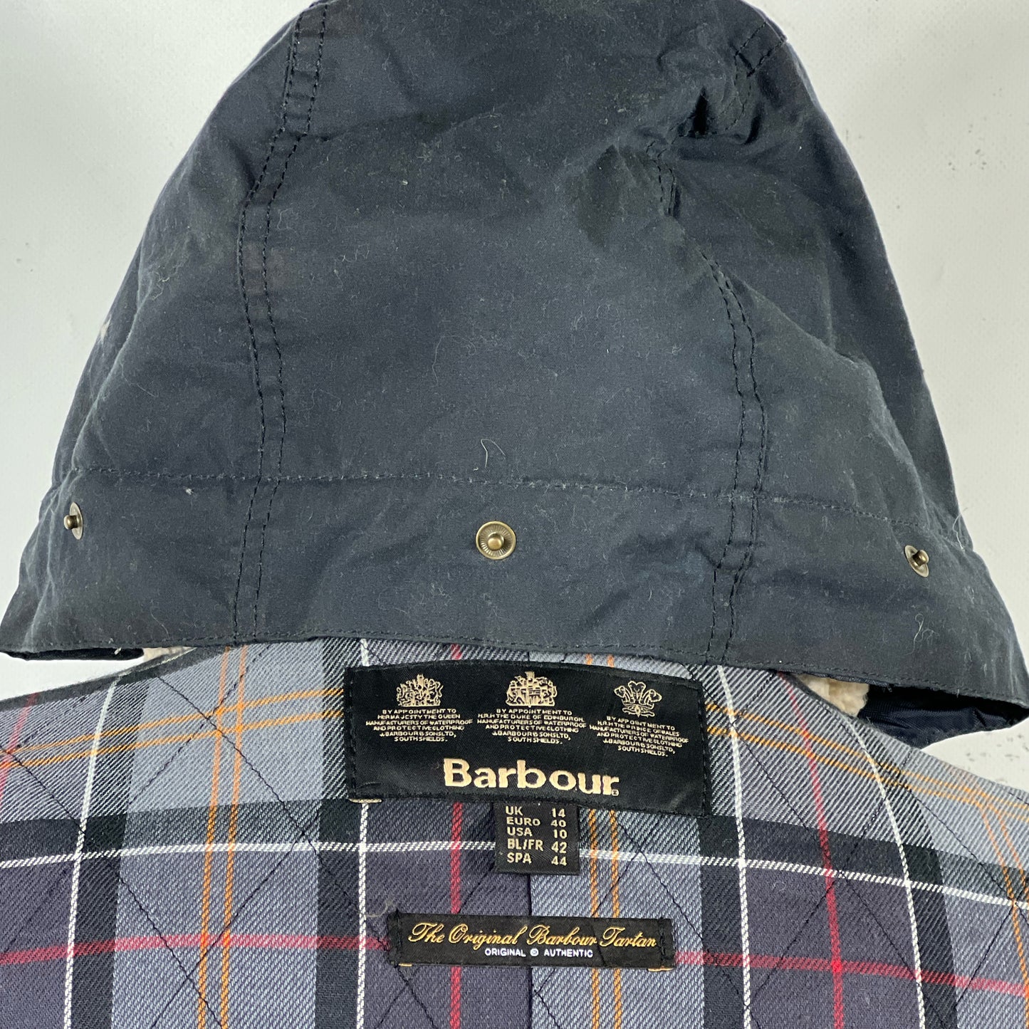 Parka Barbour Donna blu imbottita UK14 -Lady navy jacket size UK14 tg. 42/44