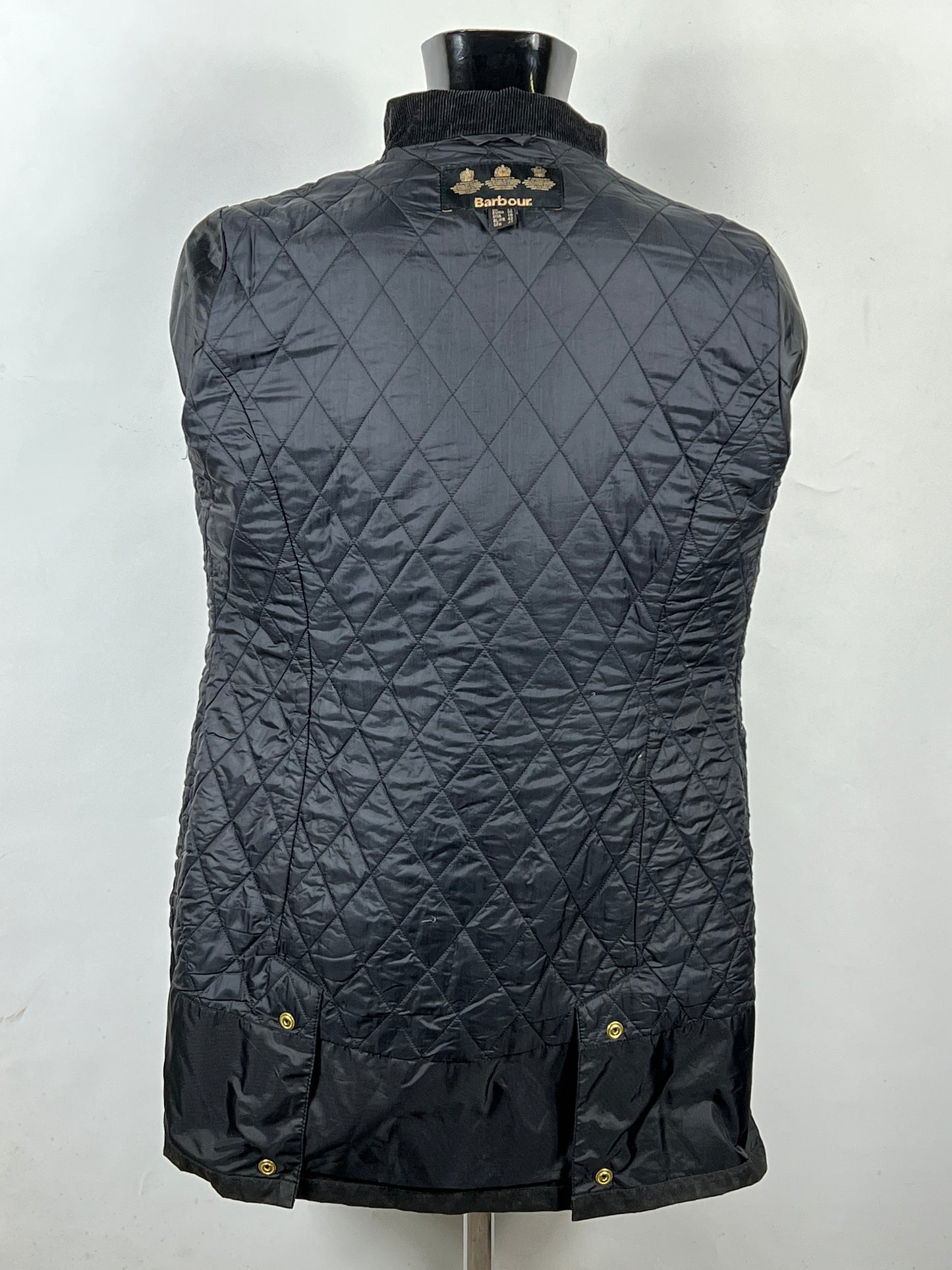 Giacca Barbour Donna nera imbottita UK14 -Lady Black jacket size UK14 tg. 42/44