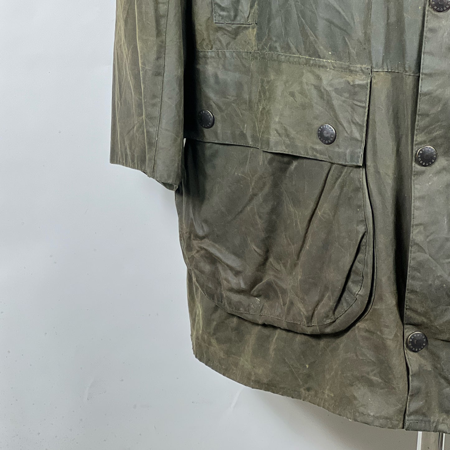 Barbour Border verde cotone Cerato C44/112 cm Green Border Coat Size Large tg. 54 ita