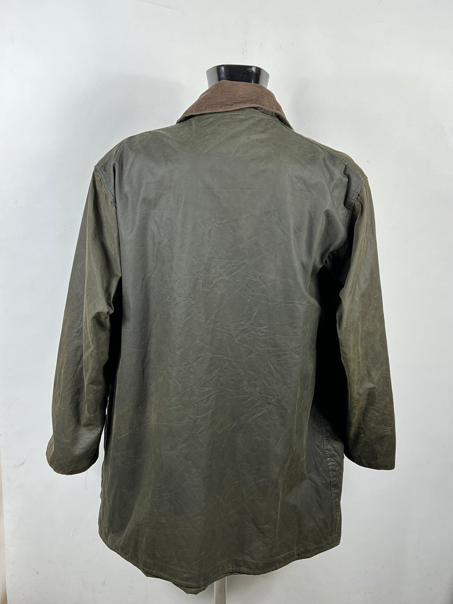 Barbour Border verde cotone Cerato C44/112 cm Green Border Coat Size Large tg. 54 ita
