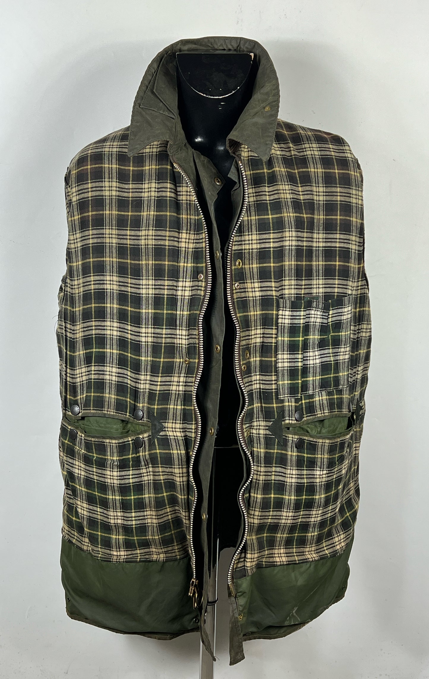 Barbour Border verde cotone Cerato C44/112 cm Green Border Coat Size Large tg. 54 ita