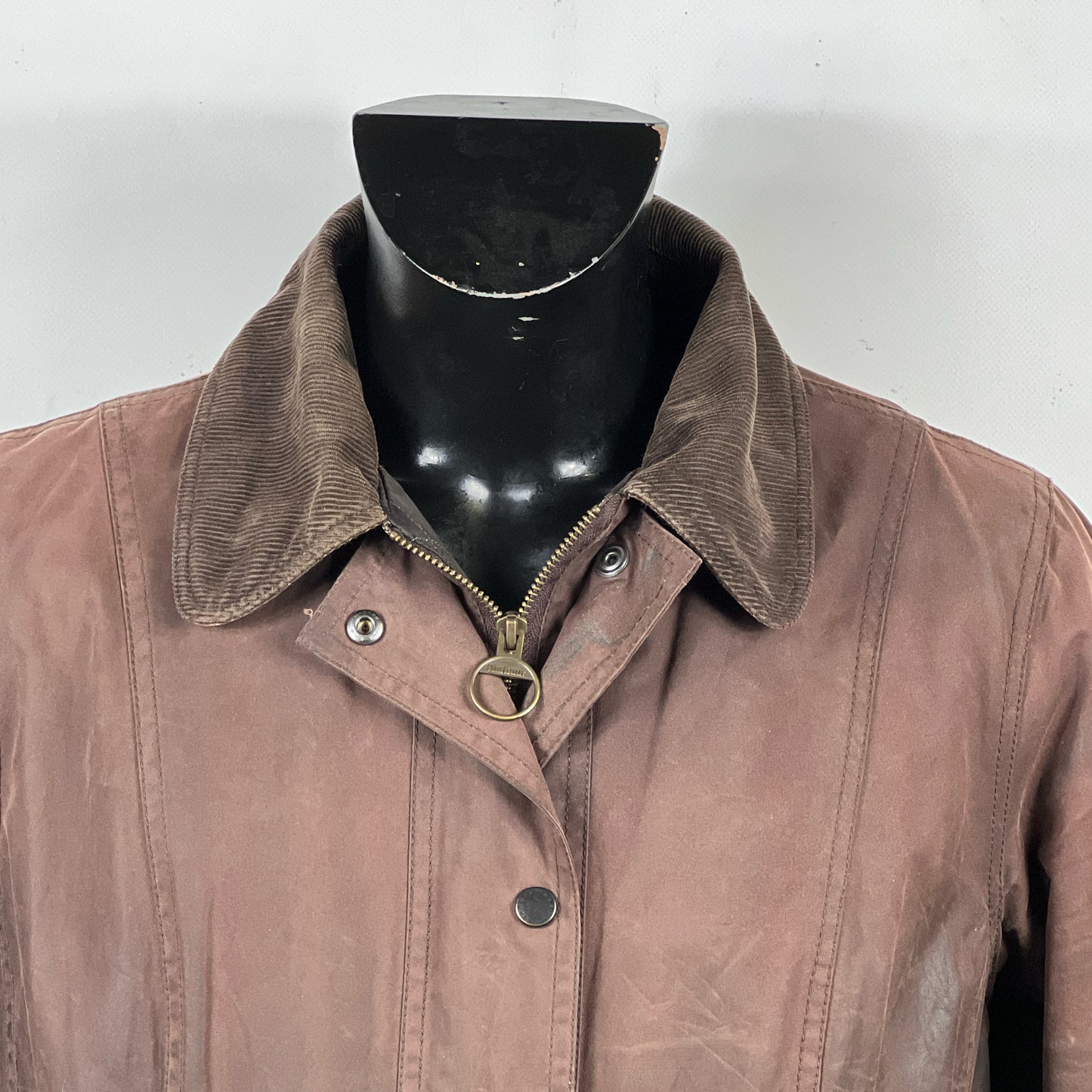 Giacca Barbour Belsay Unisex marrone Uk18 tg. 48 ita Brown Waxed Unisex Coat size UK18