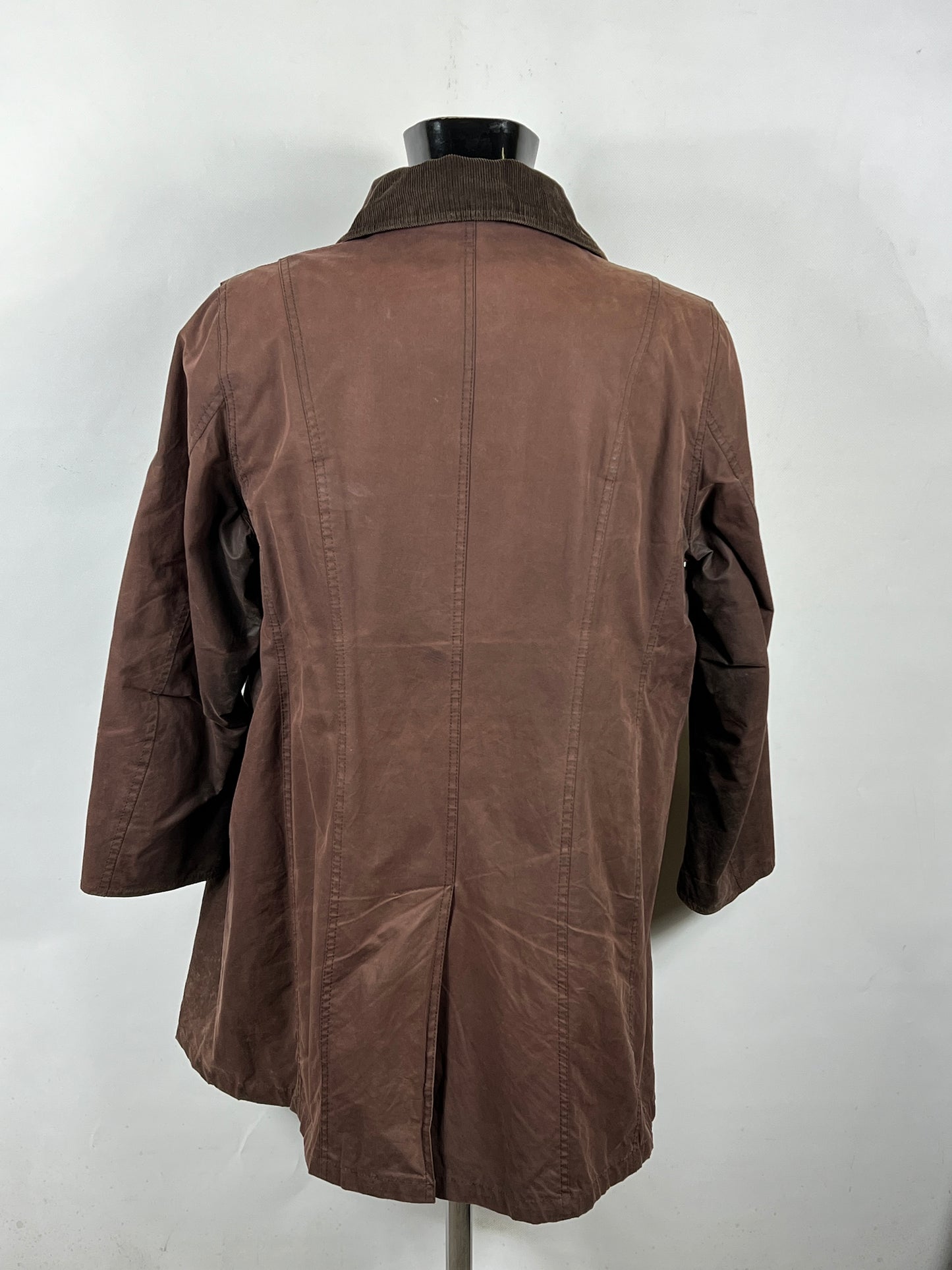 Giacca Barbour Belsay Unisex marrone Uk18 tg. 48 ita Brown Waxed Unisex Coat size UK18