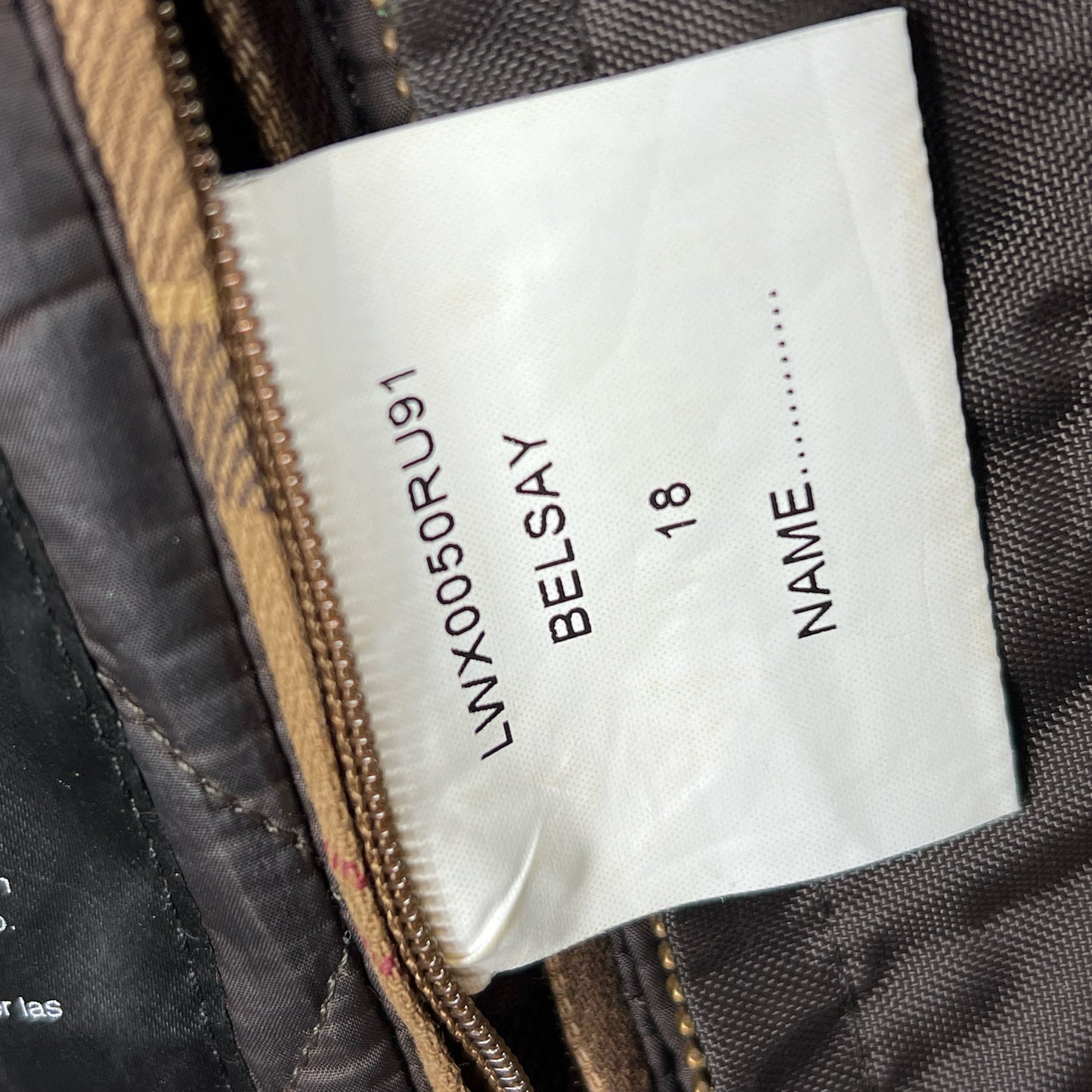 Giacca Barbour Belsay Unisex marrone Uk18 tg. 48 ita Brown Waxed Unisex Coat size UK18