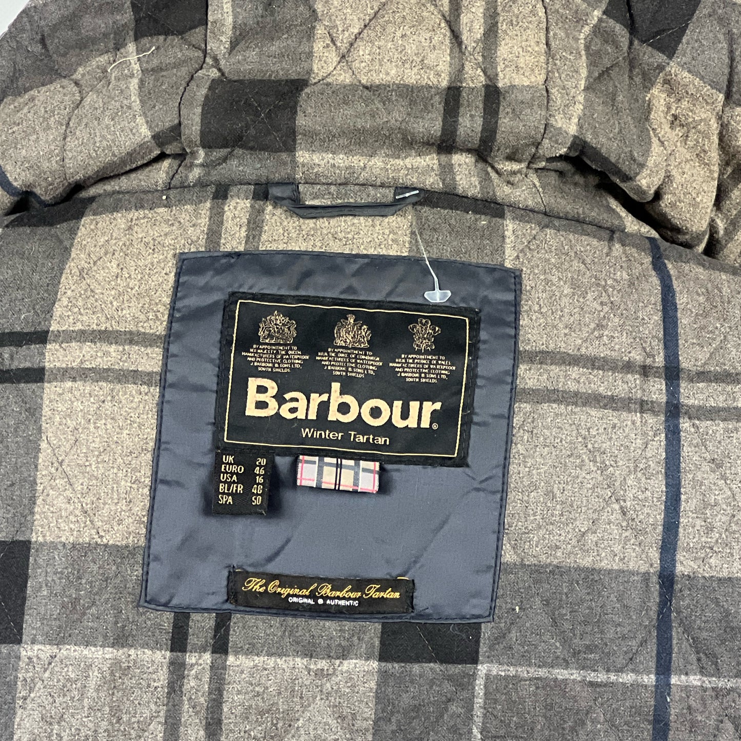Barbour Giacca blu con cappuccio UNISEX Tg. 48/50 Lady Navy Wax Jacket with hood size uk20