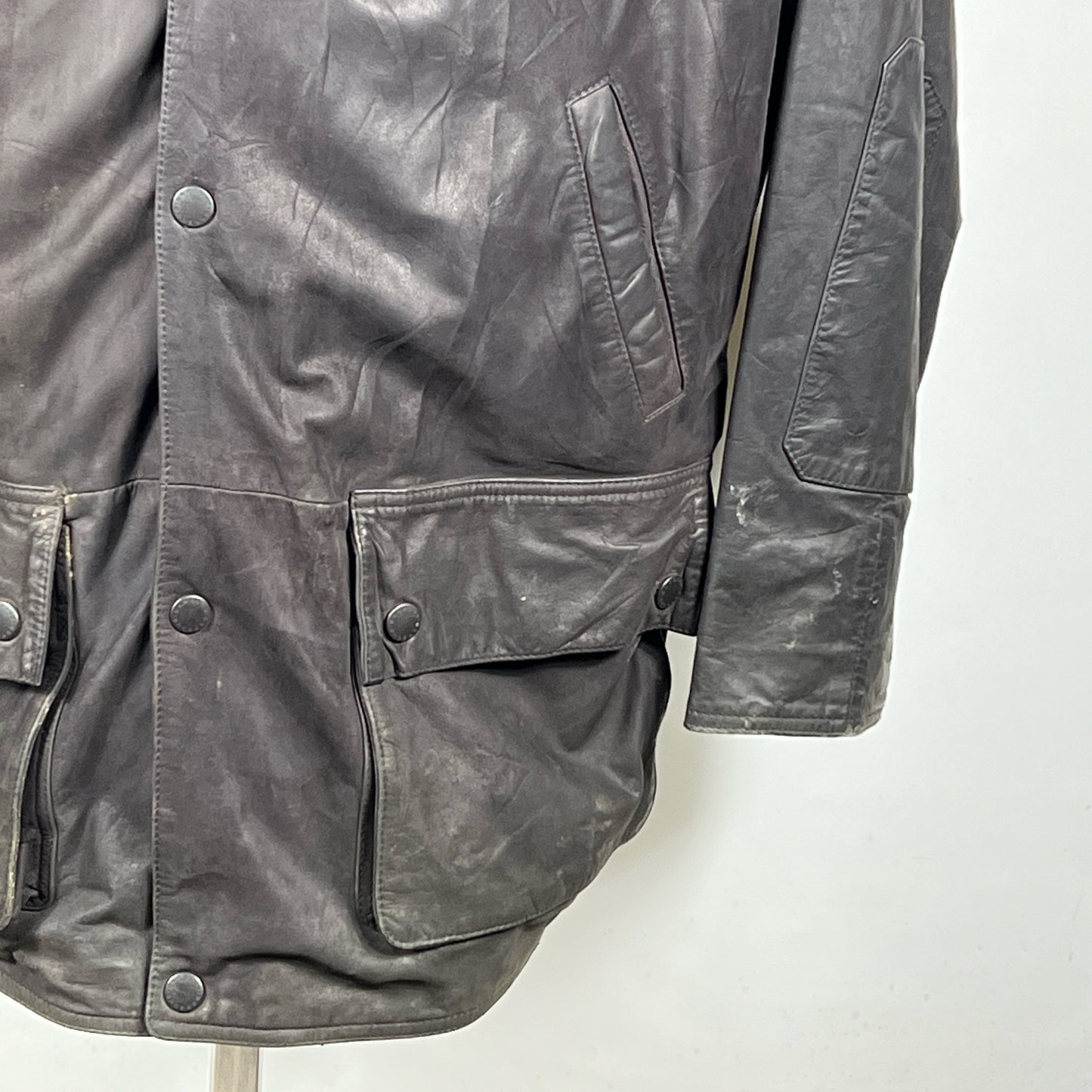 Barbour Giacca Uomo Bushman Marrone XXLarge- Man Brown suede leather Jacket XXL
