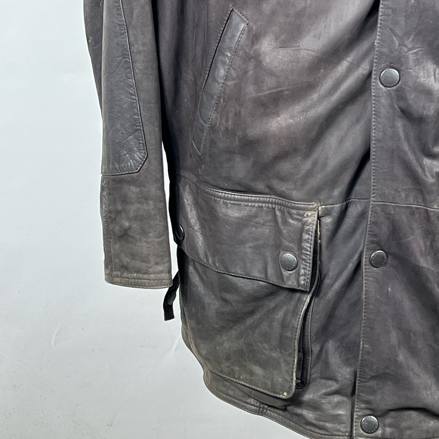 Barbour Giacca Uomo Bushman Marrone XXLarge- Man Brown suede leather Jacket XXL