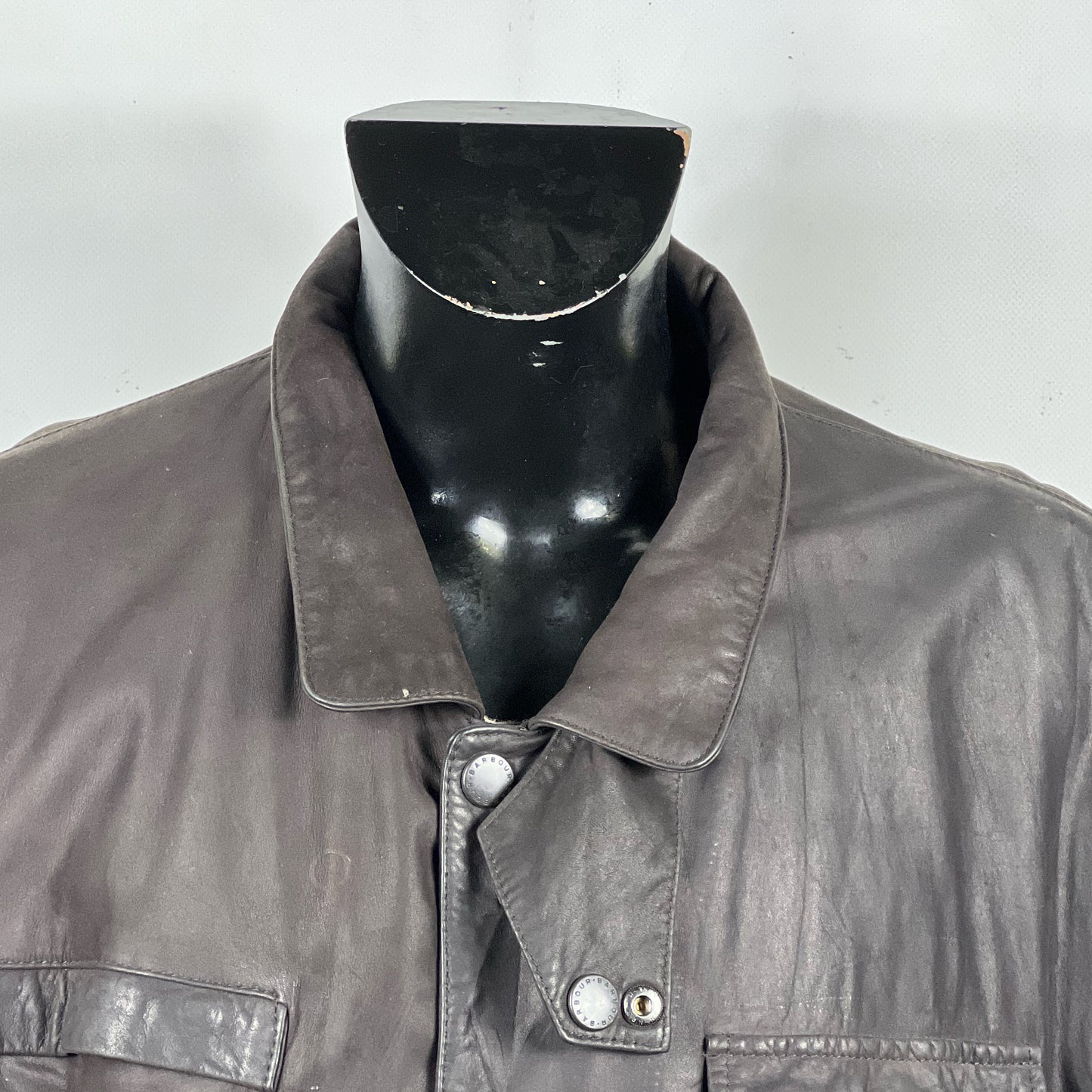 Barbour Giacca Uomo Bushman Marrone XXLarge- Man Brown suede leather Jacket XXL