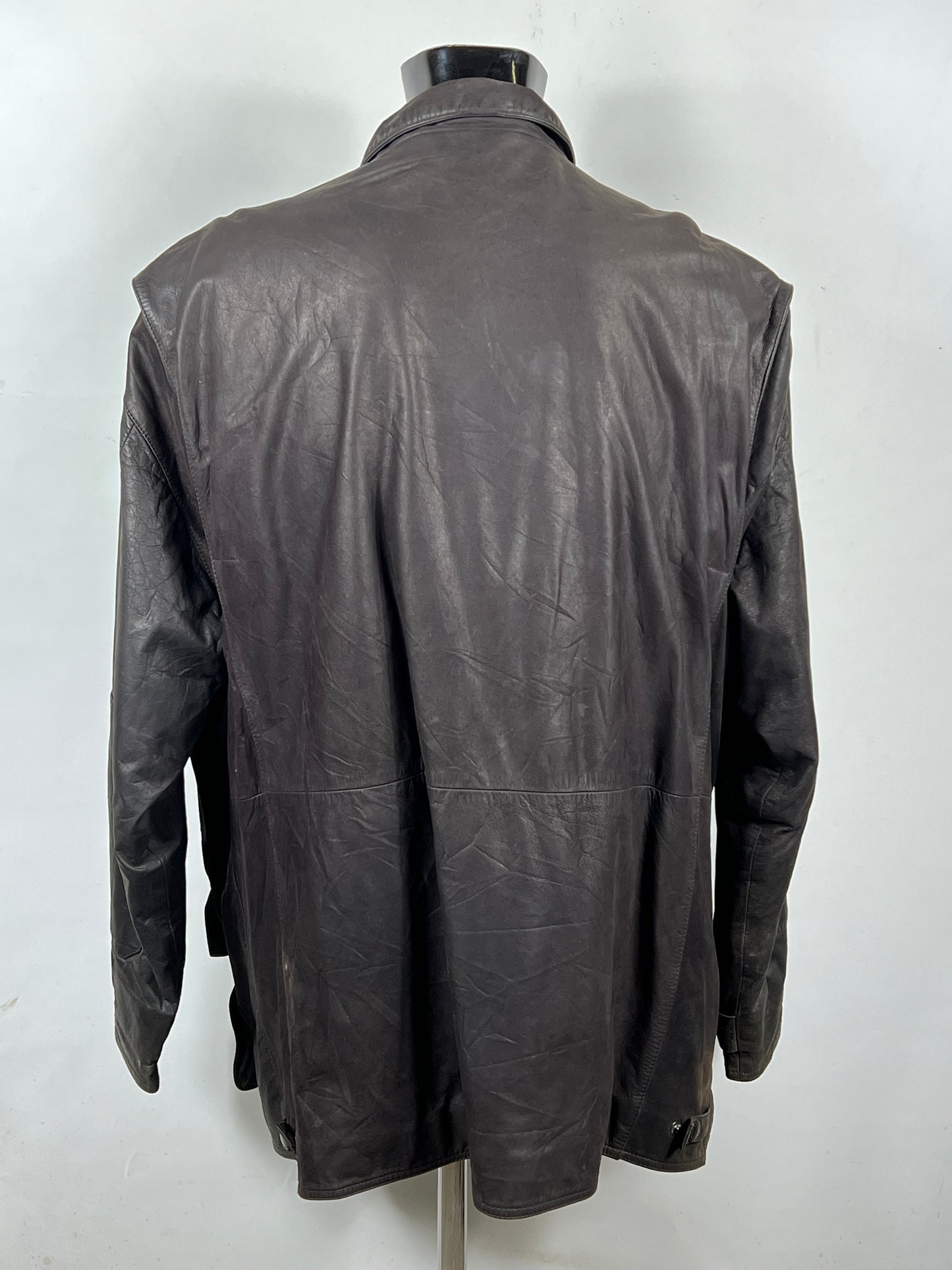 Barbour Giacca Uomo Bushman Marrone XXLarge- Man Brown suede leather Jacket XXL