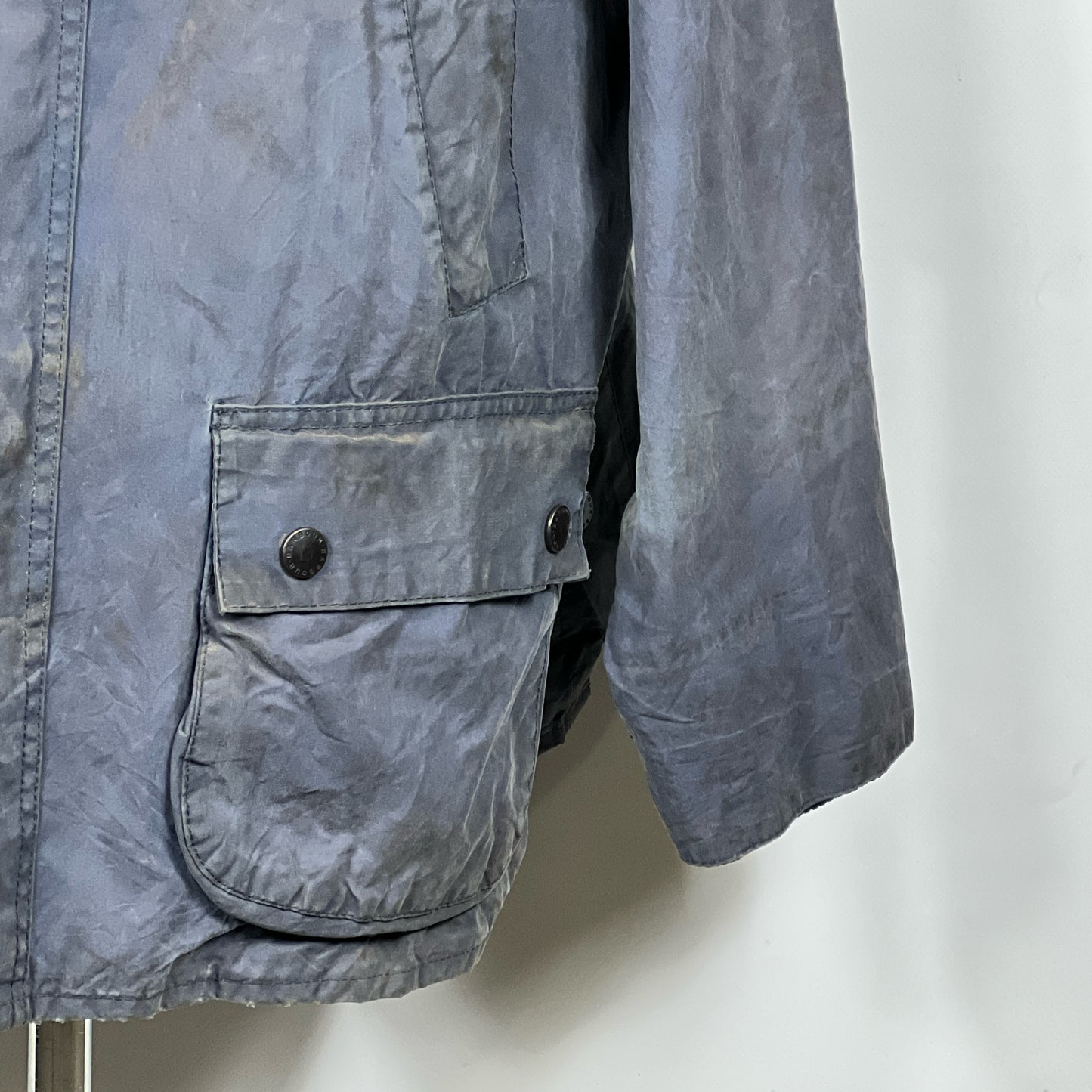 Barbour Giacca Bedale blu chiaro Vintage C50/127 CM XXL Navy Waxed Bedale Jacket