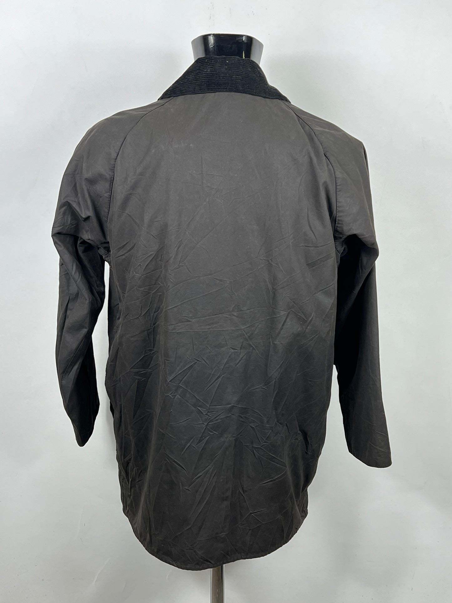 Barbour Giacca Beaufort vintage nero C38/97 cm -Black waxed Beaufort Jacket Size Small