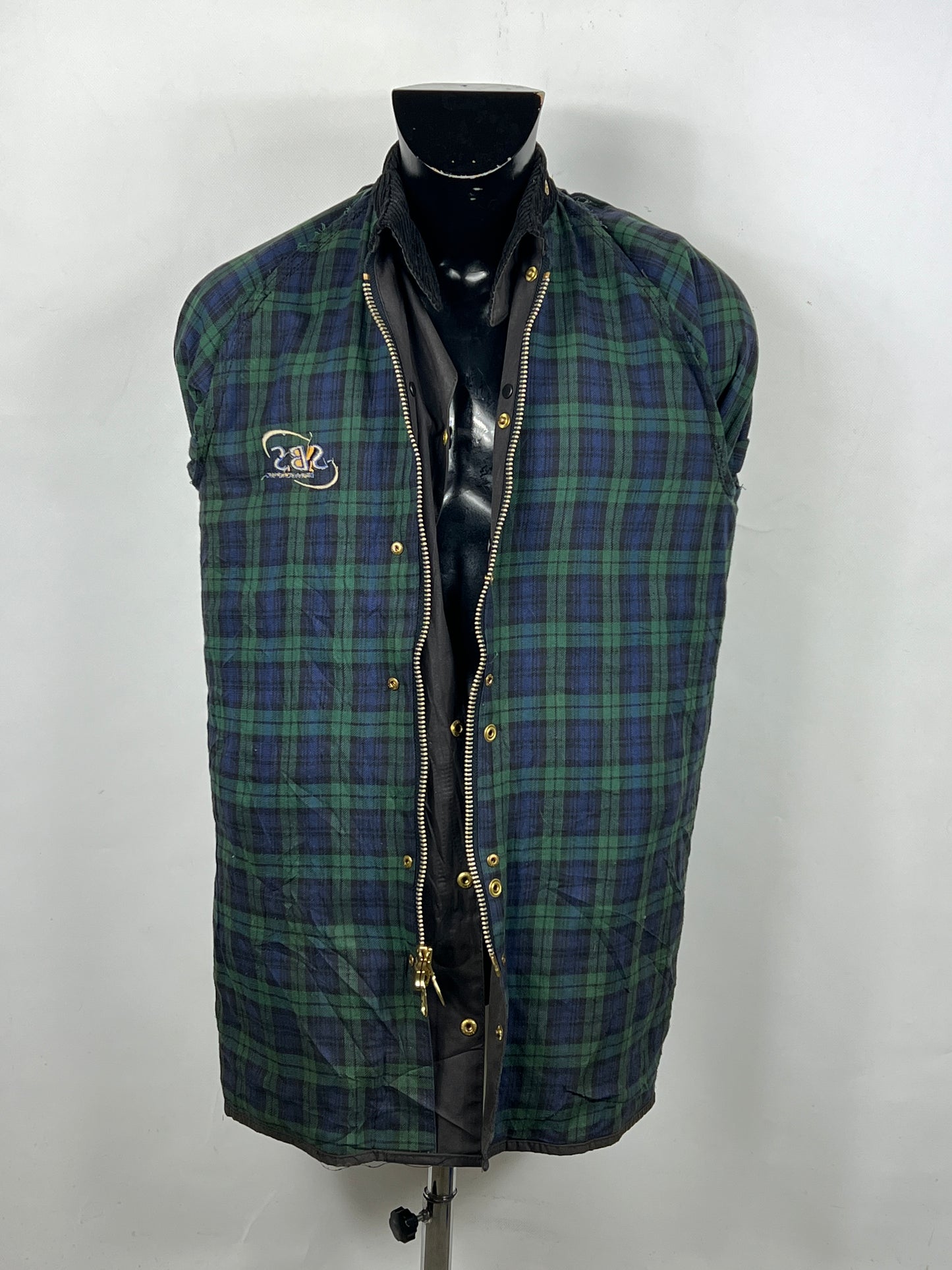 Barbour Giacca Beaufort vintage nero C38/97 cm -Black waxed Beaufort Jacket Size Small