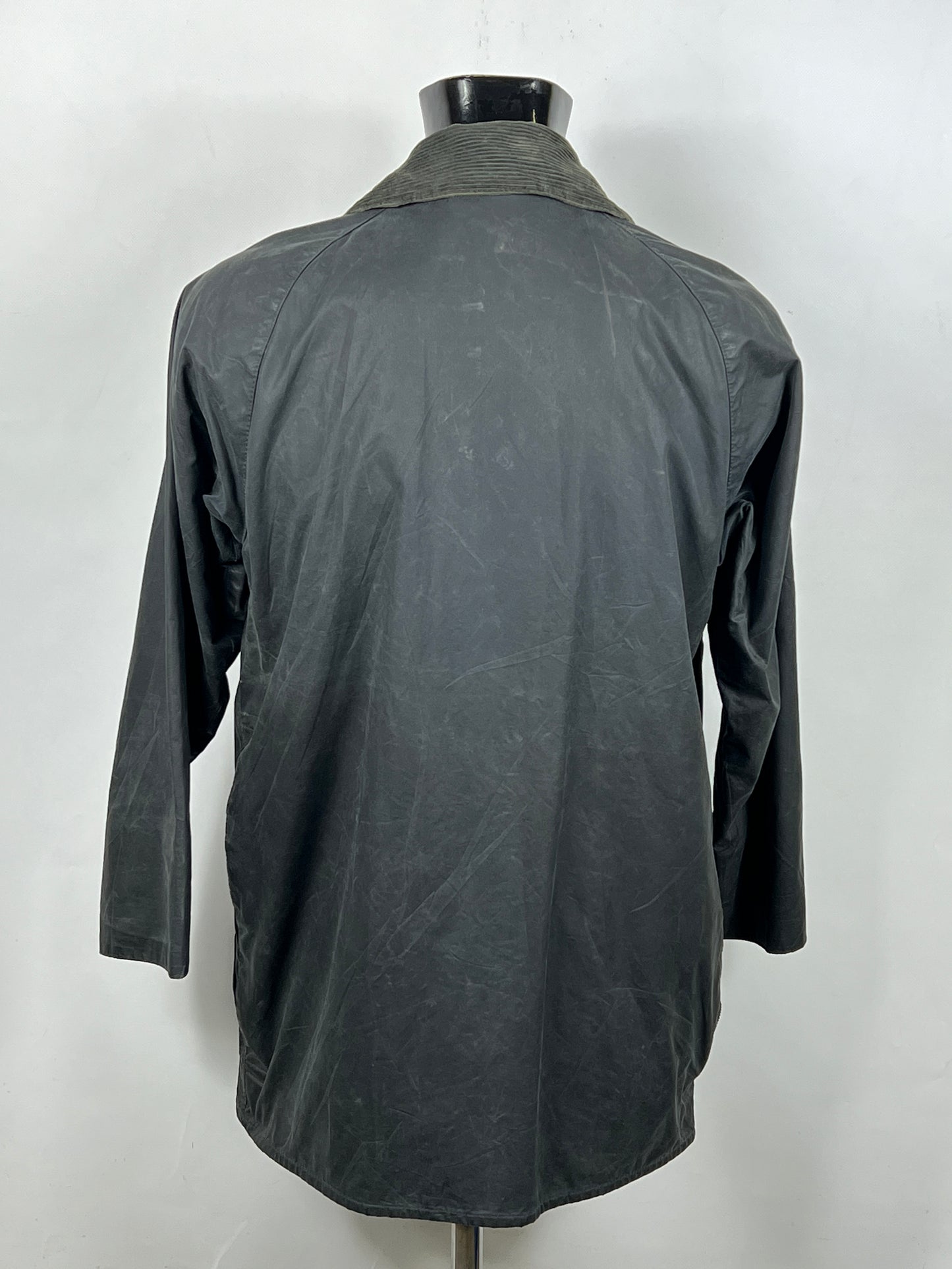 Barbour Giacca Beaufort vintage blu C38/97 cm -Navy waxed Beaufort Jacket Size Small