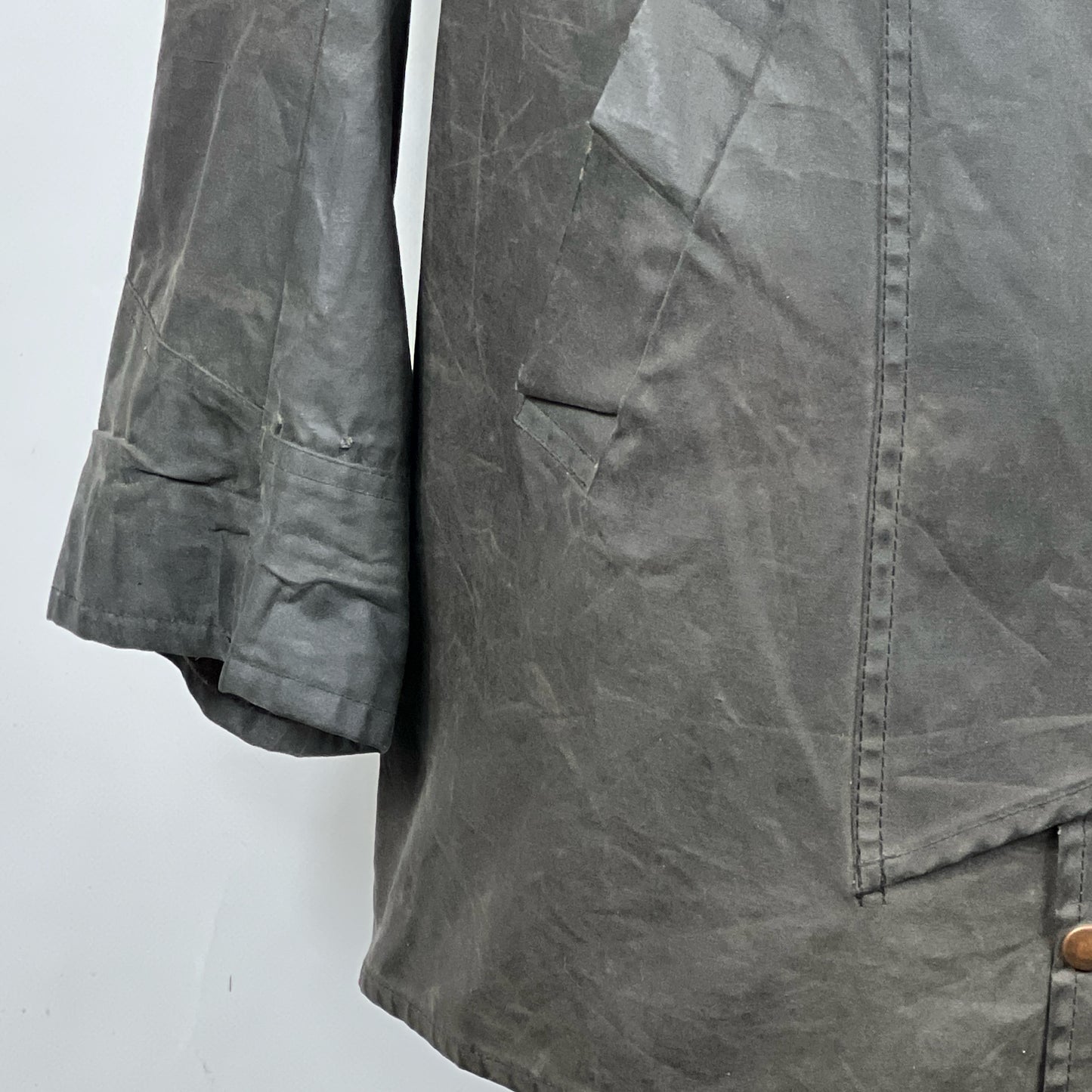 RARO Barbour Backhouse nero C38/97 cm Riding Black Wax Jacket Small
