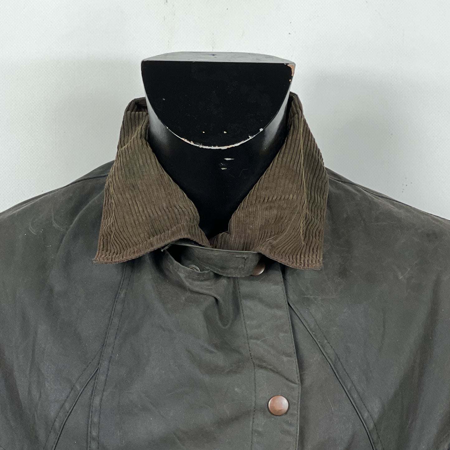 RARO Barbour Backhouse nero C38/97 cm Riding Black Wax Jacket Small