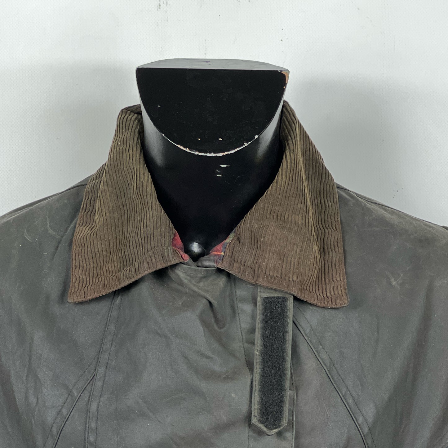 RARO Barbour Backhouse nero C38/97 cm Riding Black Wax Jacket Small