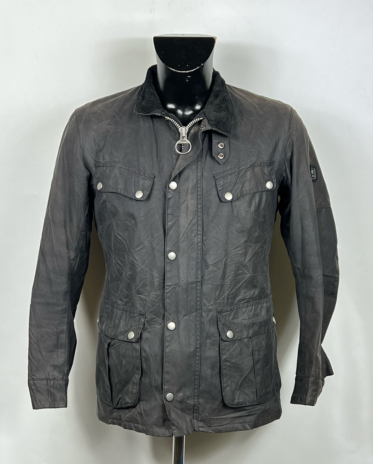 Giacca Barbour da moto Duke nero S -Man black Duke wax Jacket Size Small