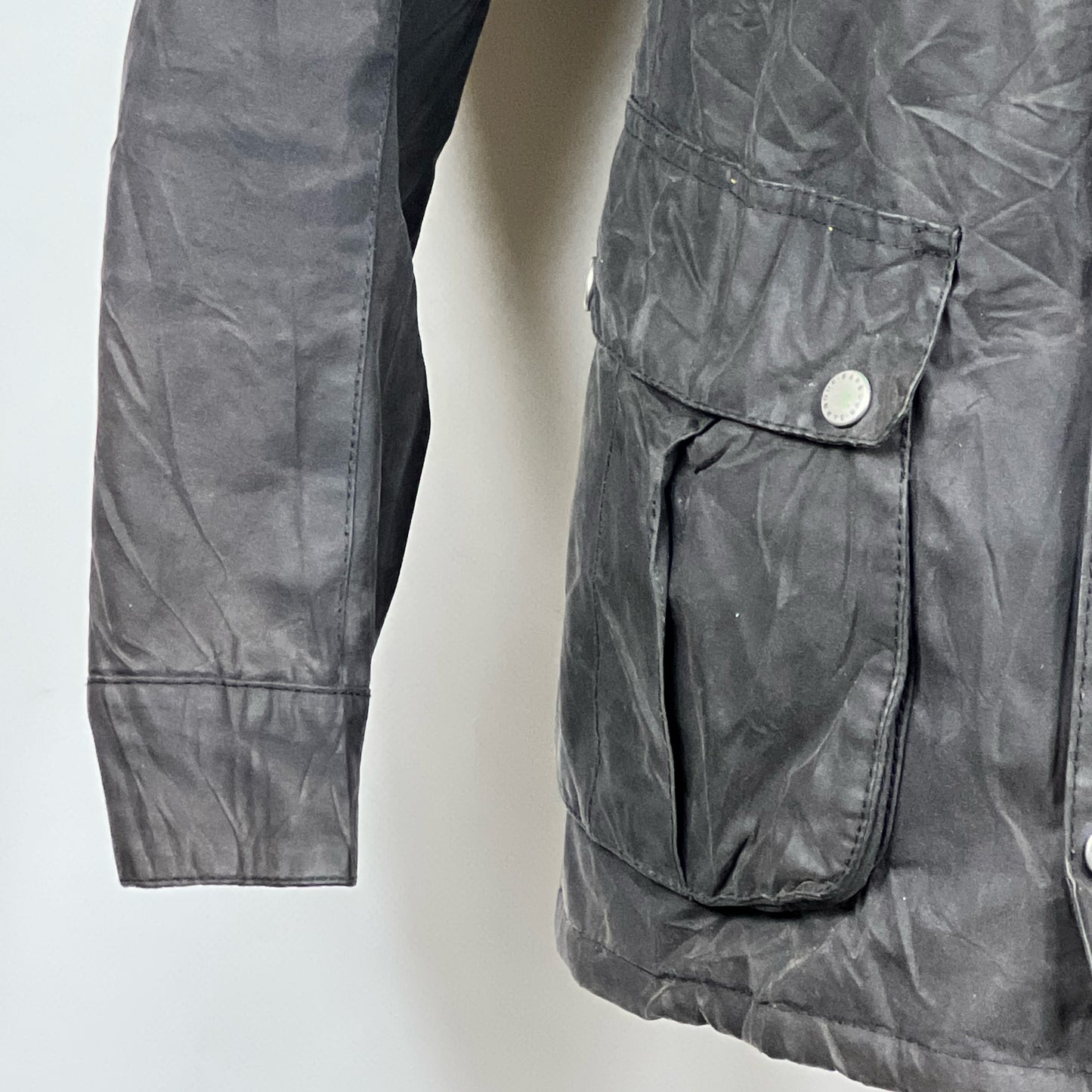 Giacca Barbour da moto Duke nero S -Man black Duke wax Jacket Size Small
